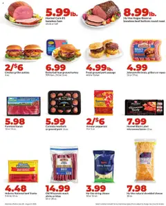 HyVee Weekly Ad - valid from 28.07.2025 | Page: 9 | Products: Ham, Pizza, Pork, Beef