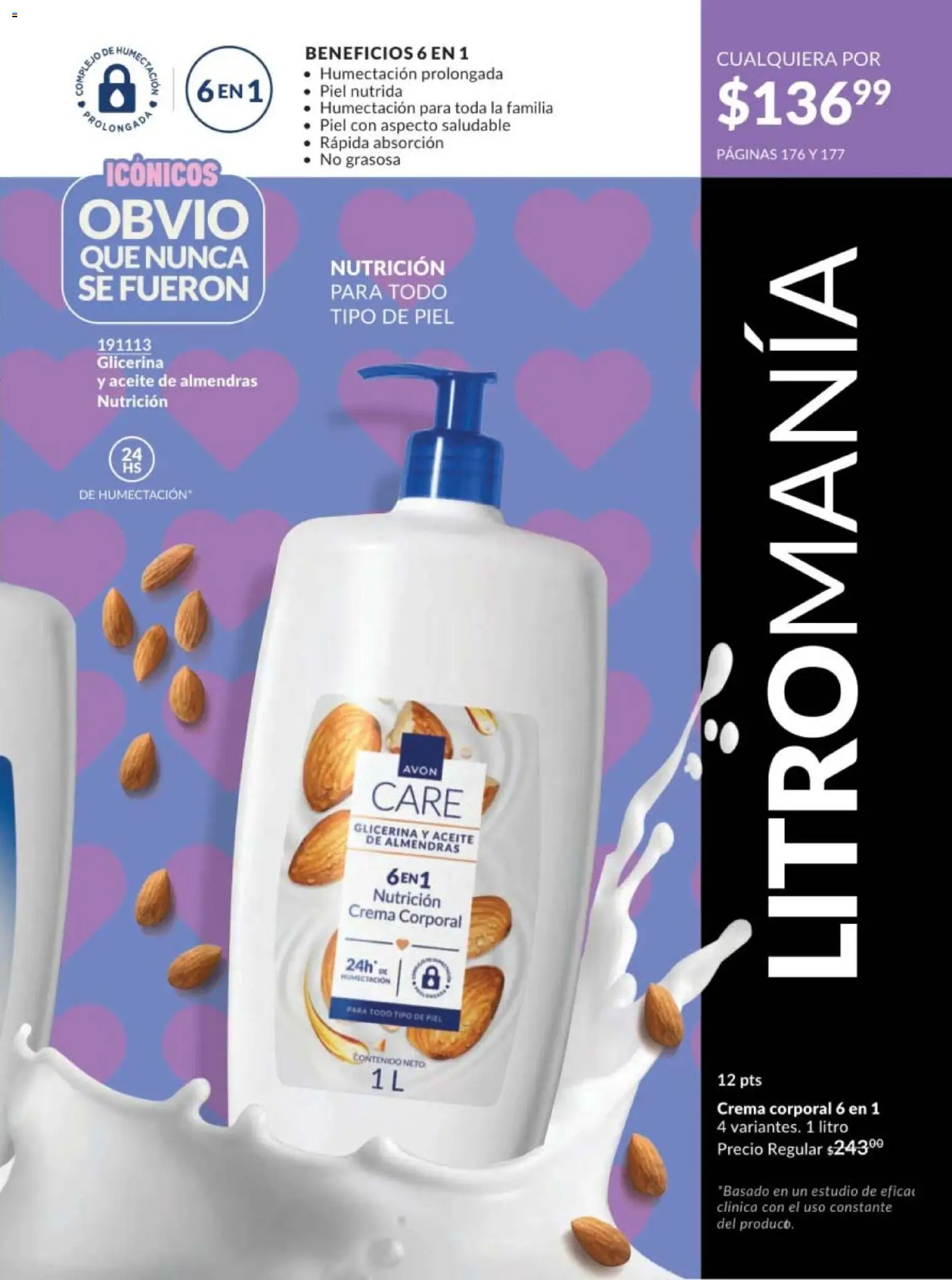 Nuevas ofertas de AVON válidas en toda la República Mexicana desde el 28.11.2025. ¡Encuentra las mejores ofertas en AVON campaña 18 2025! | Página: 173 | Productos: Crema, Aceite, Body, Crema corporal