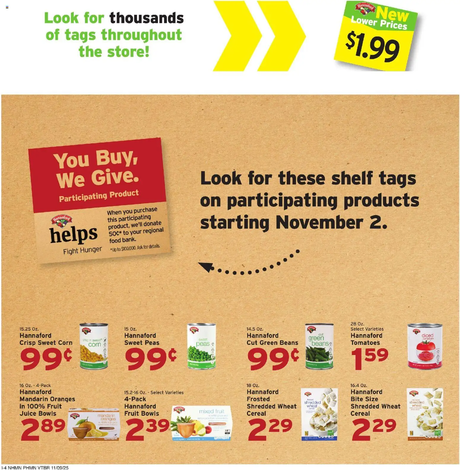 Hannaford Weekly Ad - valid from 09.11.2025 | Page: 12 | Products: Corn, Juice, Oranges, Tomatoes