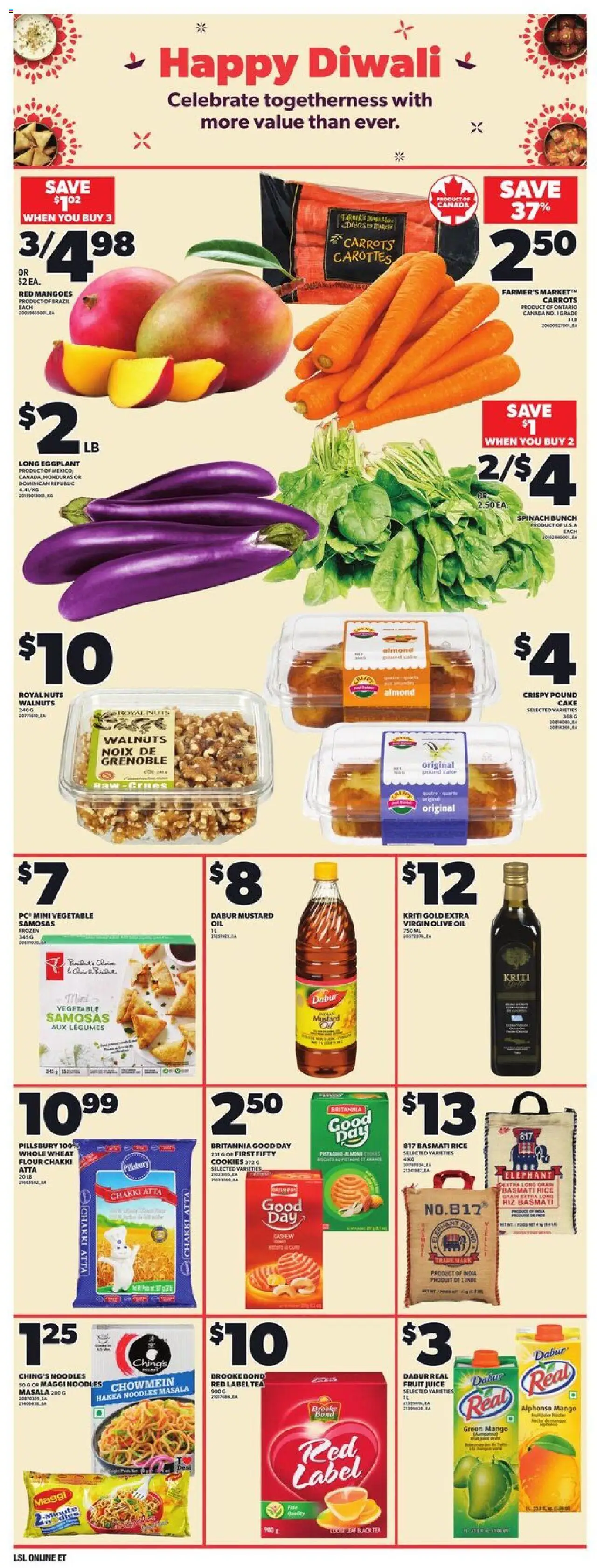 Loblaws flyer valid from 16.10.2025 | Page: 13 | Products: Tea, Nuts, Cookies, Oil
