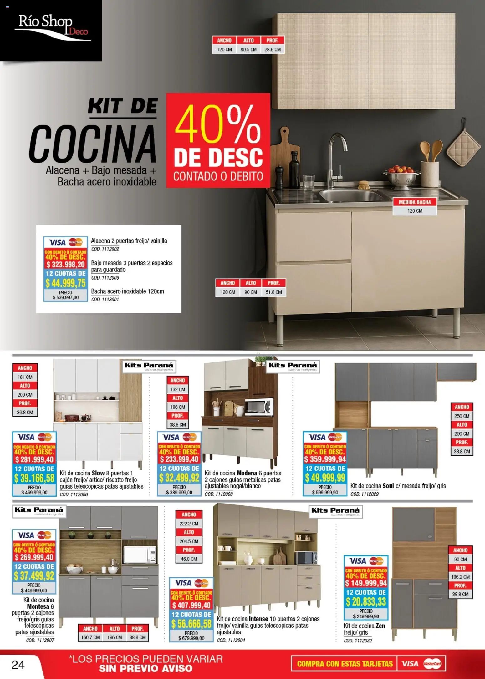 Río Shop Deco catálogo │ válido desde el 17.03.2026 | Página: 24 | Productos: Mesada, Cocina, Alacena, Bacha