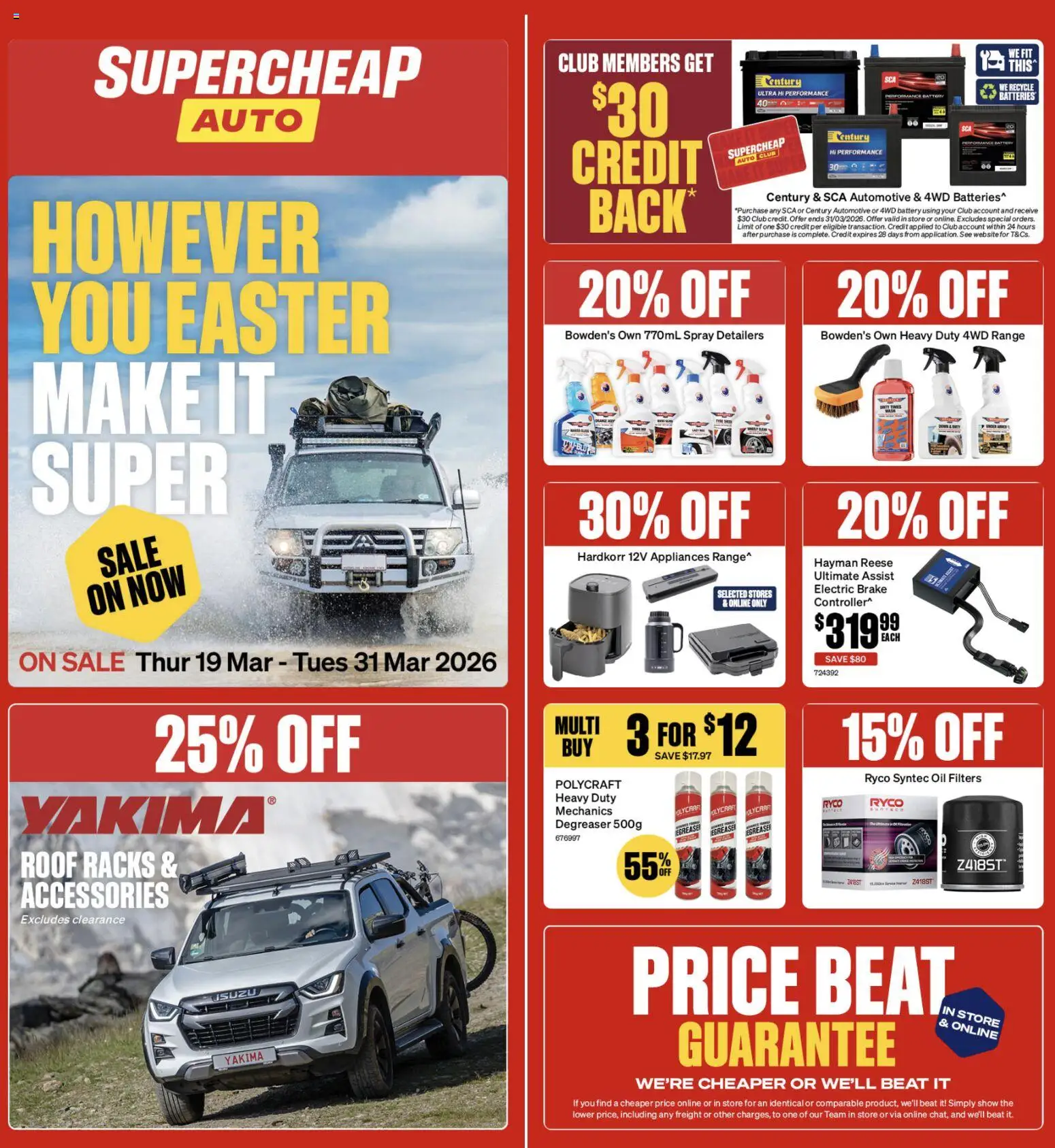 Supercheap Auto catalogue from 19.03.2026 | Page: 1