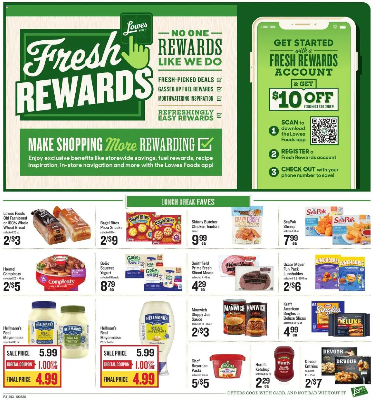 Lowes Foods Weekly Ad - SC - valid from 08.10.2025 | Page: 3 | Products: Oil, Pasta, Ketchup, Sauce