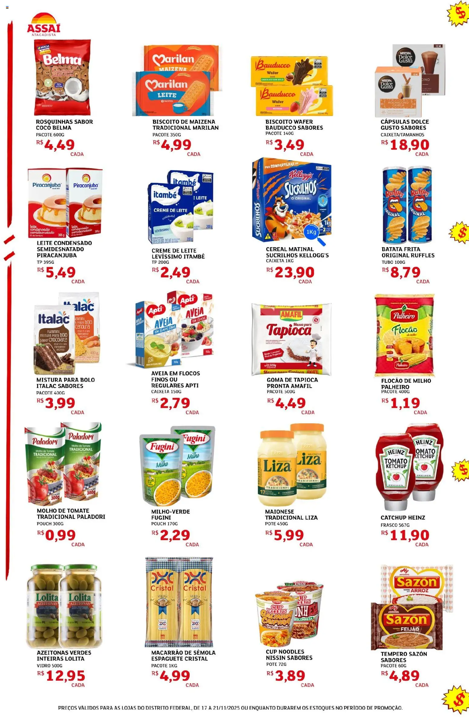 Assaí Atacadista Folheto - válido de 17.11.2025 | Página: 2 | Produtos: Tapioca, Leite, Leite condensado, Canela