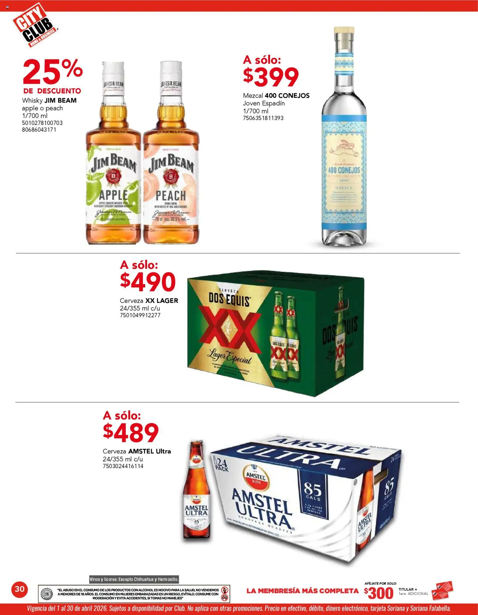 Nuevas ofertas de City Club válidas en toda la República Mexicana desde el 01.04.2026. ¡Encuentra las mejores ofertas en City Club catálogo! | Página: 30