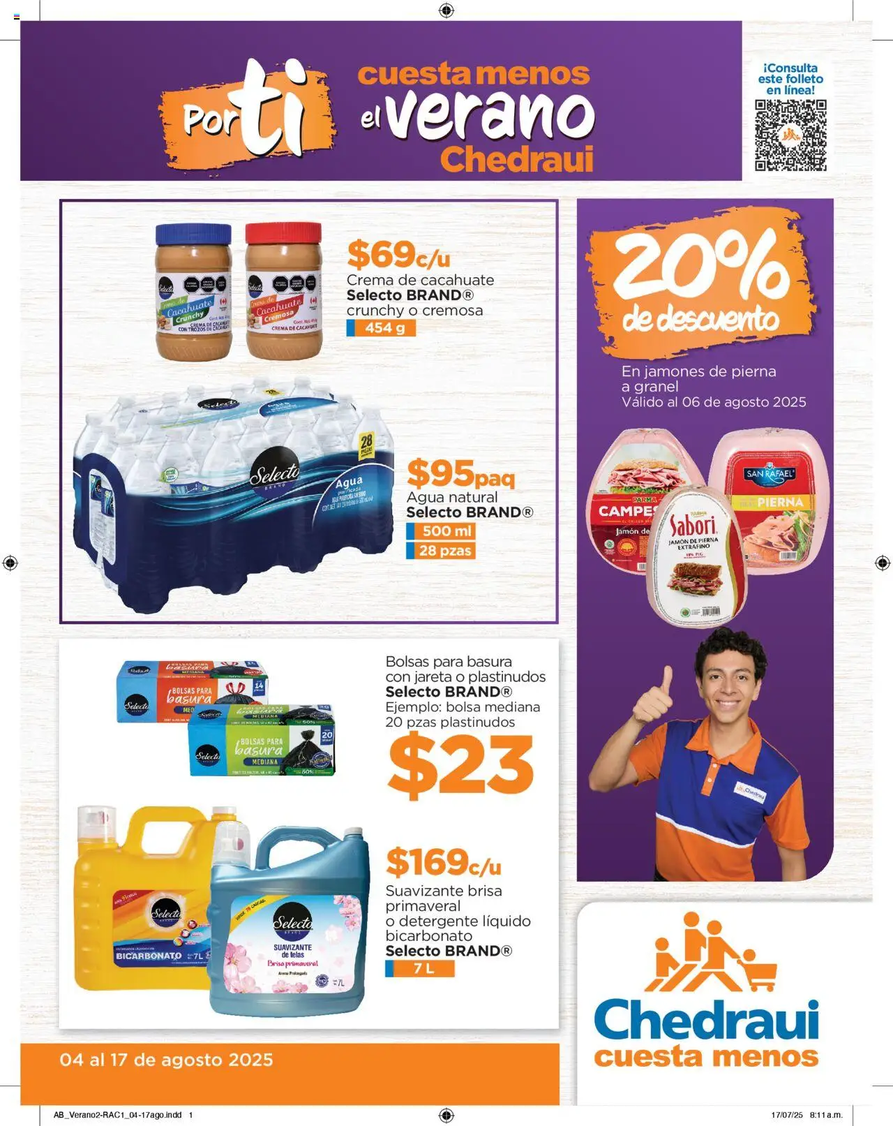 Nuevas ofertas de Chedraui válidas en toda la República Mexicana desde el 04.08.2025. ¡Encuentra las mejores ofertas en Chedraui folleto! | Página: 1 | Productos: Detergente, Cacahuate, Bolsa, Suavizante