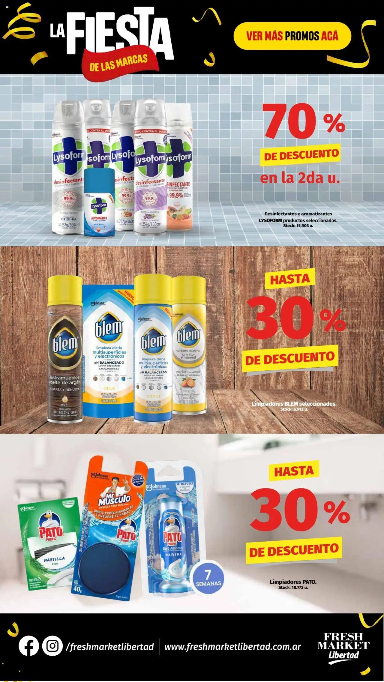 Hipermercado Libertad - La Fiesta  - Fresh │ válido desde el 26.06.2025 | Página: 37 | Productos: Lustramuebles, Aceite, Brillo, Mochila