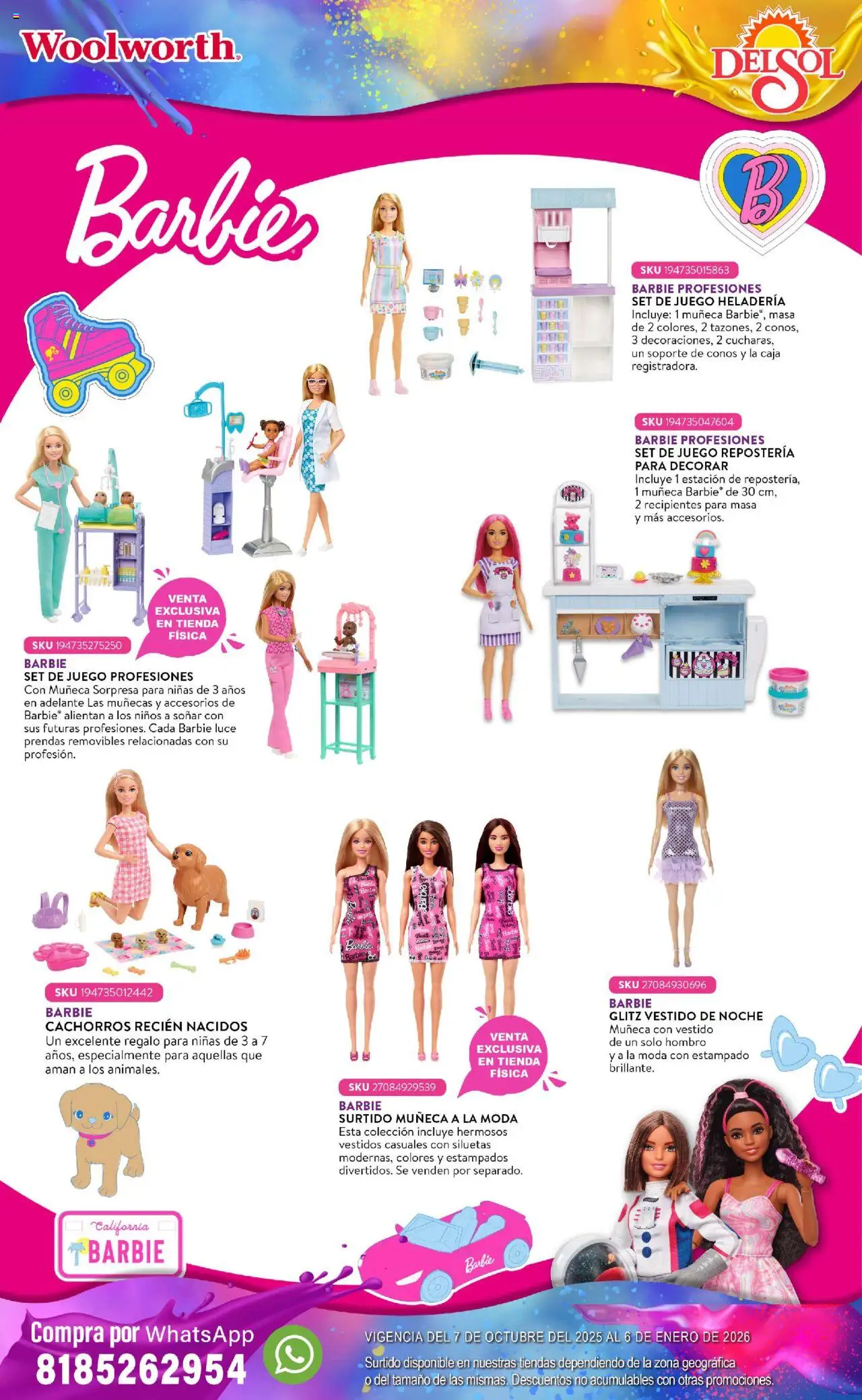 Nuevas ofertas de Del Sol y Woolworth válidas en toda la República Mexicana desde el 07.10.2025. ¡Encuentra las mejores ofertas en Del Sol y Woolworth - Catálogo Castillo Del Juguete! | Página: 31 | Productos: Juego, Vestido, Caja
