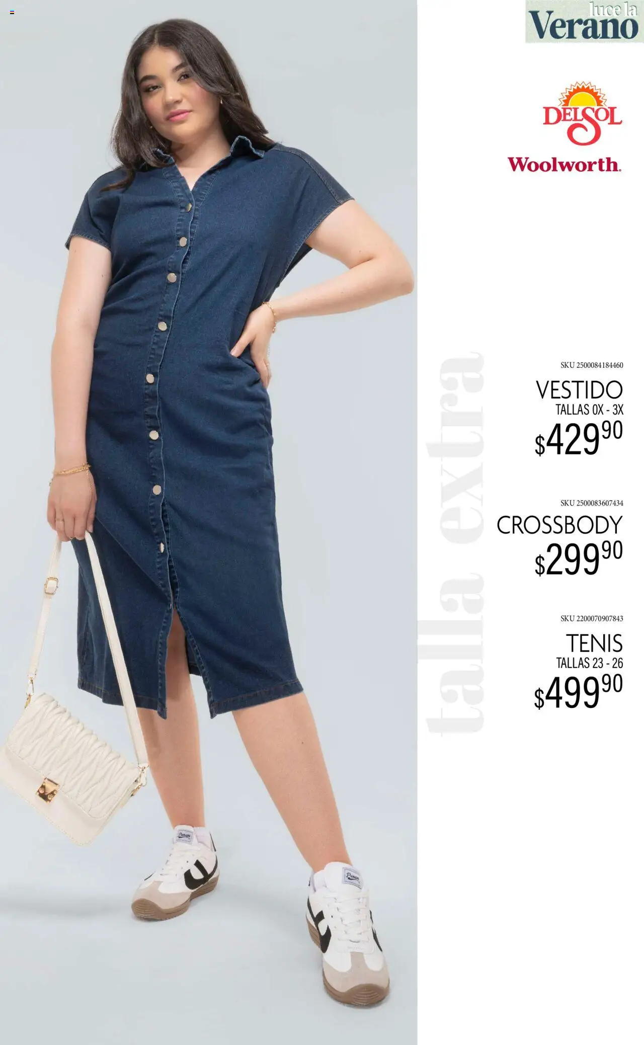 Nuevas ofertas de Del Sol y Woolworth válidas en toda la República Mexicana desde el 24.06.2025. ¡Encuentra las mejores ofertas en Del Sol y Woolworth catálogo Luce El Verano! | Página: 19 | Productos: Tenis, Vestido