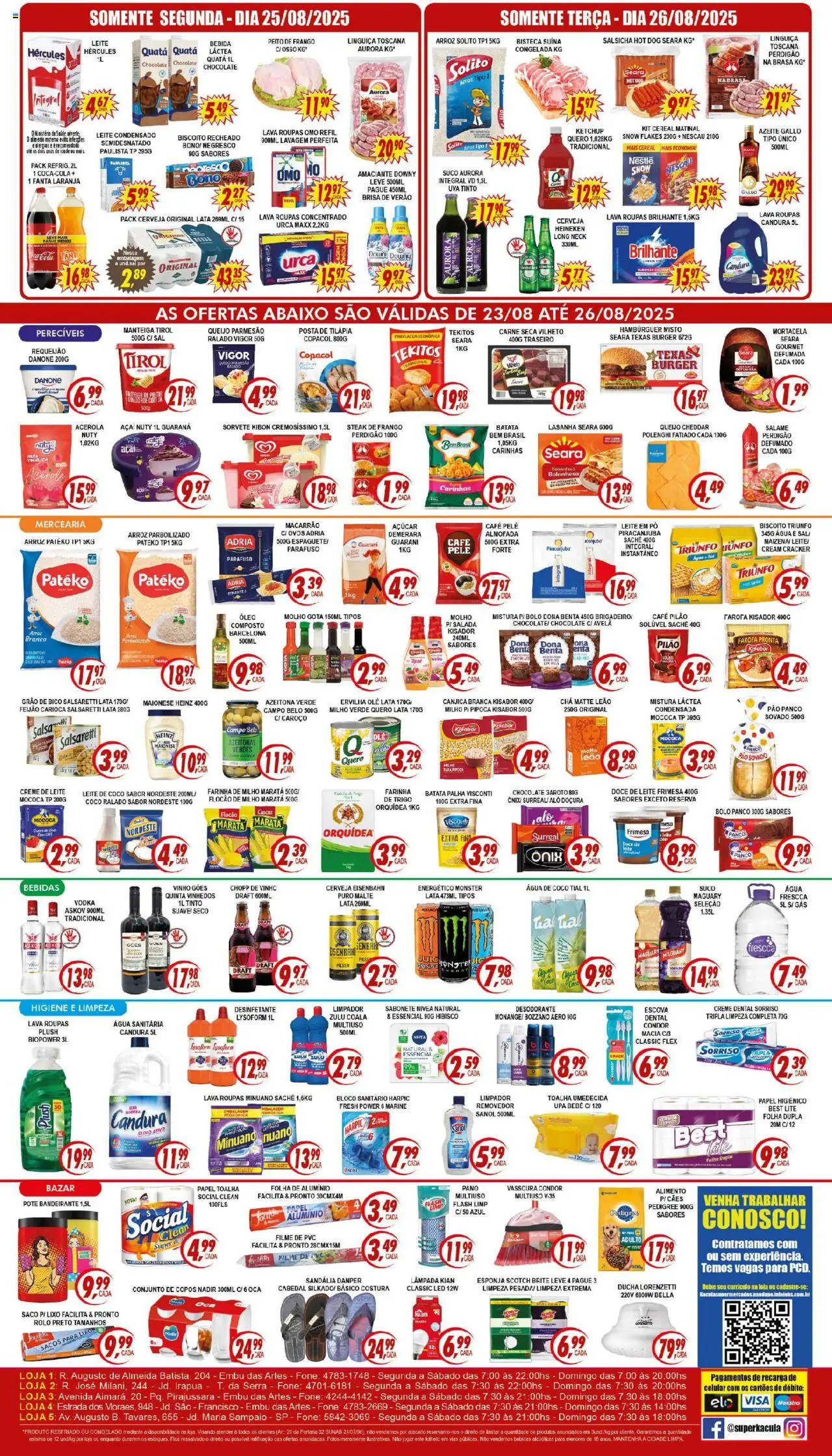 Kaçula Folheto - válido de 23.08.2025 | Página: 2 | Produtos: Ovos, Heineken, Creme, Maionese