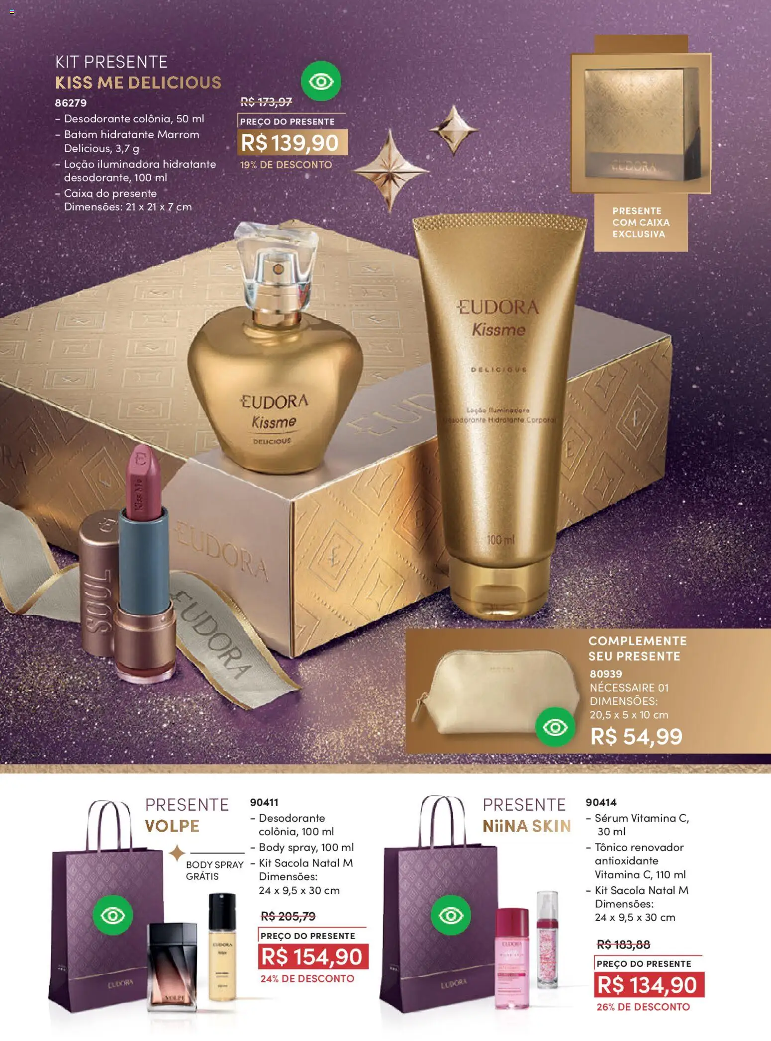 Eudora Folheto - válido de 29.10.2025 | Página: 38 | Produtos: Hidratante corporal, Desodorante, Caixa, Body