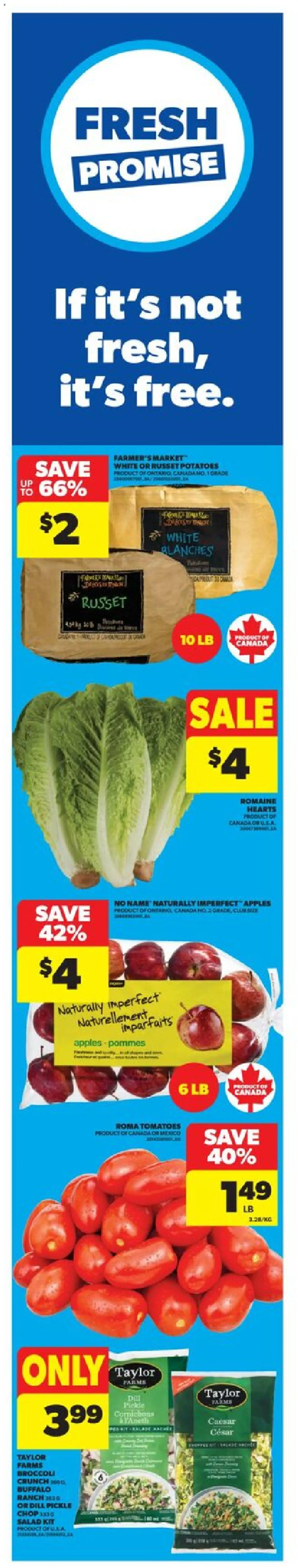 Real Canadian Superstore flyer valid from 23.10.2025 | Page: 1 | Products: Salad, Potatoes, Apples, Tomatoes