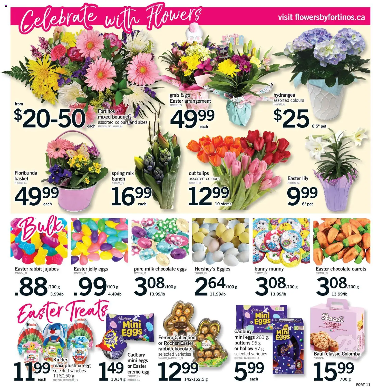 Fortinos flyer valid from 02.04.2026 | Page: 12 | Products: Basket, Milk, Eggs, Chocolate