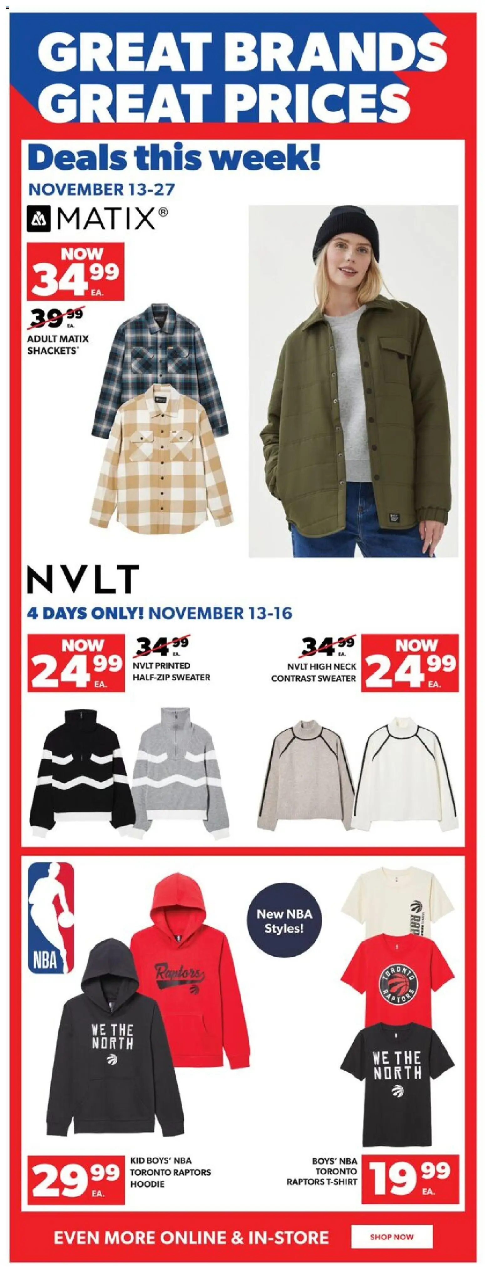 Real Canadian Superstore flyer valid from 13.11.2025 | Page: 32 | Products: Tshirt, Sweater, Hoodie