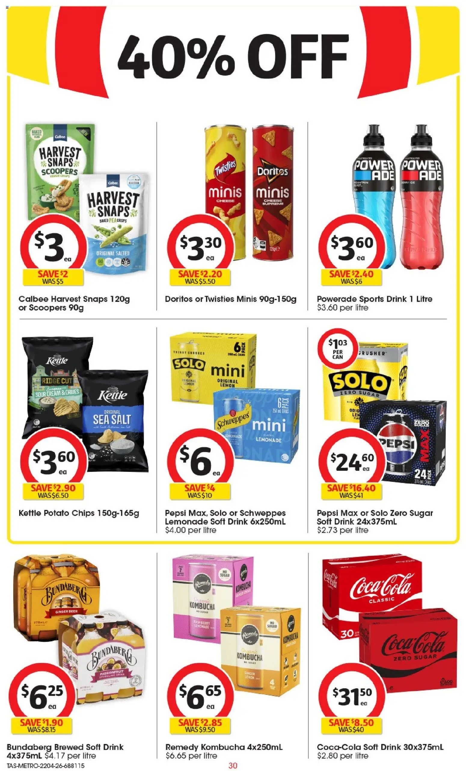 Coles catalogue - valid from 22.04.2026 | Page: 30 | Products: Chips, Cream, Salt, Pea