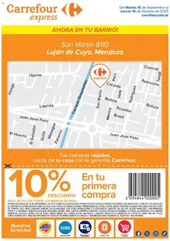 Vista previa Carrefour -San Martin 8110, Lujan de Cuyo, Mendoza válido desde el 16.09.2025