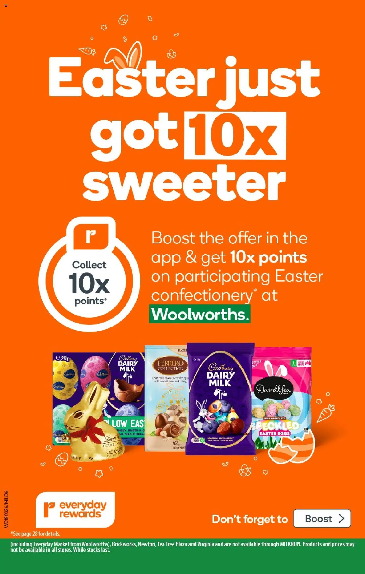 Woolworths catalogue - valid from 18.03.2026 | Page: 6 | Products: Milk, Eggs, Chocolate, Tea
