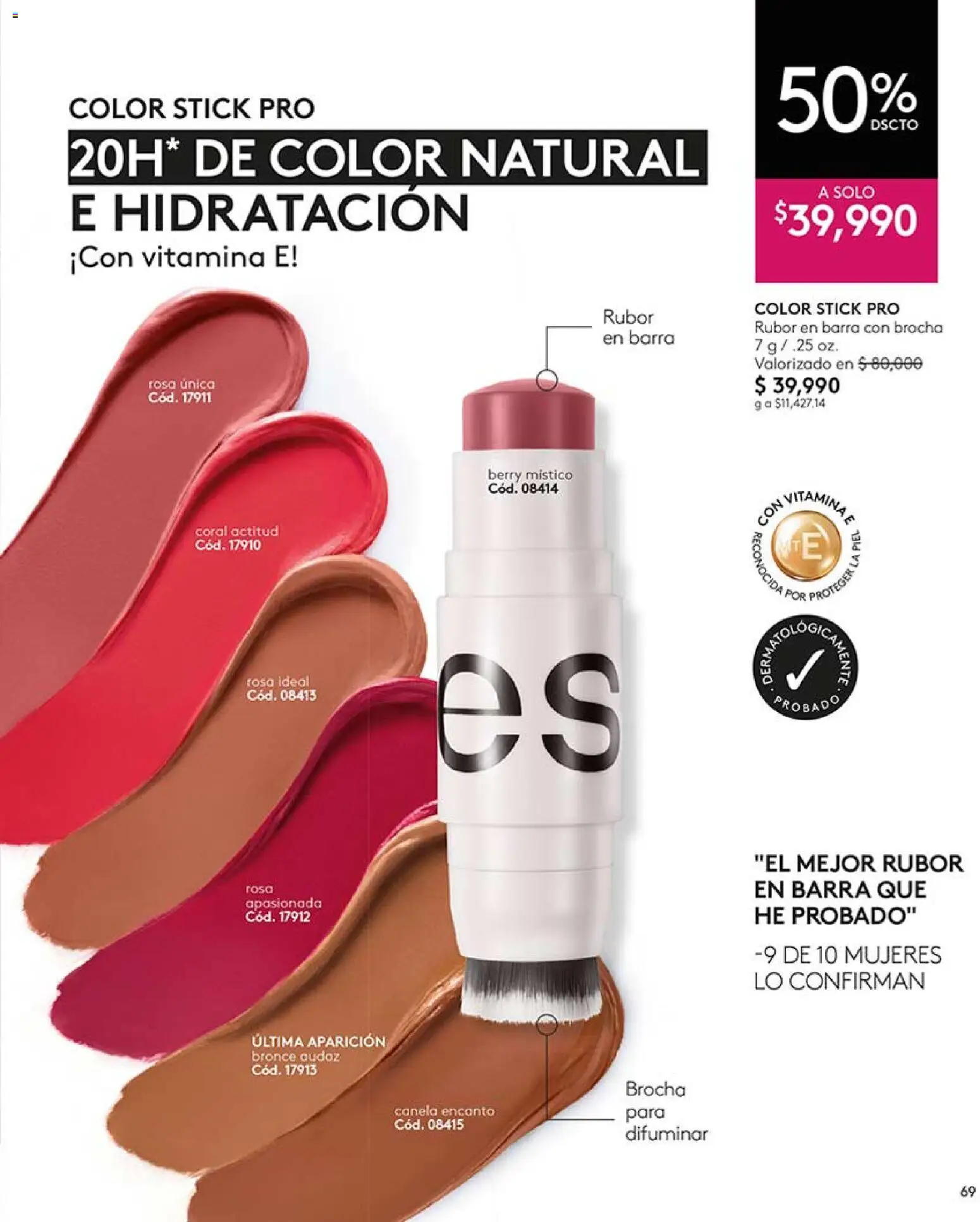 Ésika revista - valida desde el 03.04.2026 | Página: 69 | Productos: Rubor, Brocha