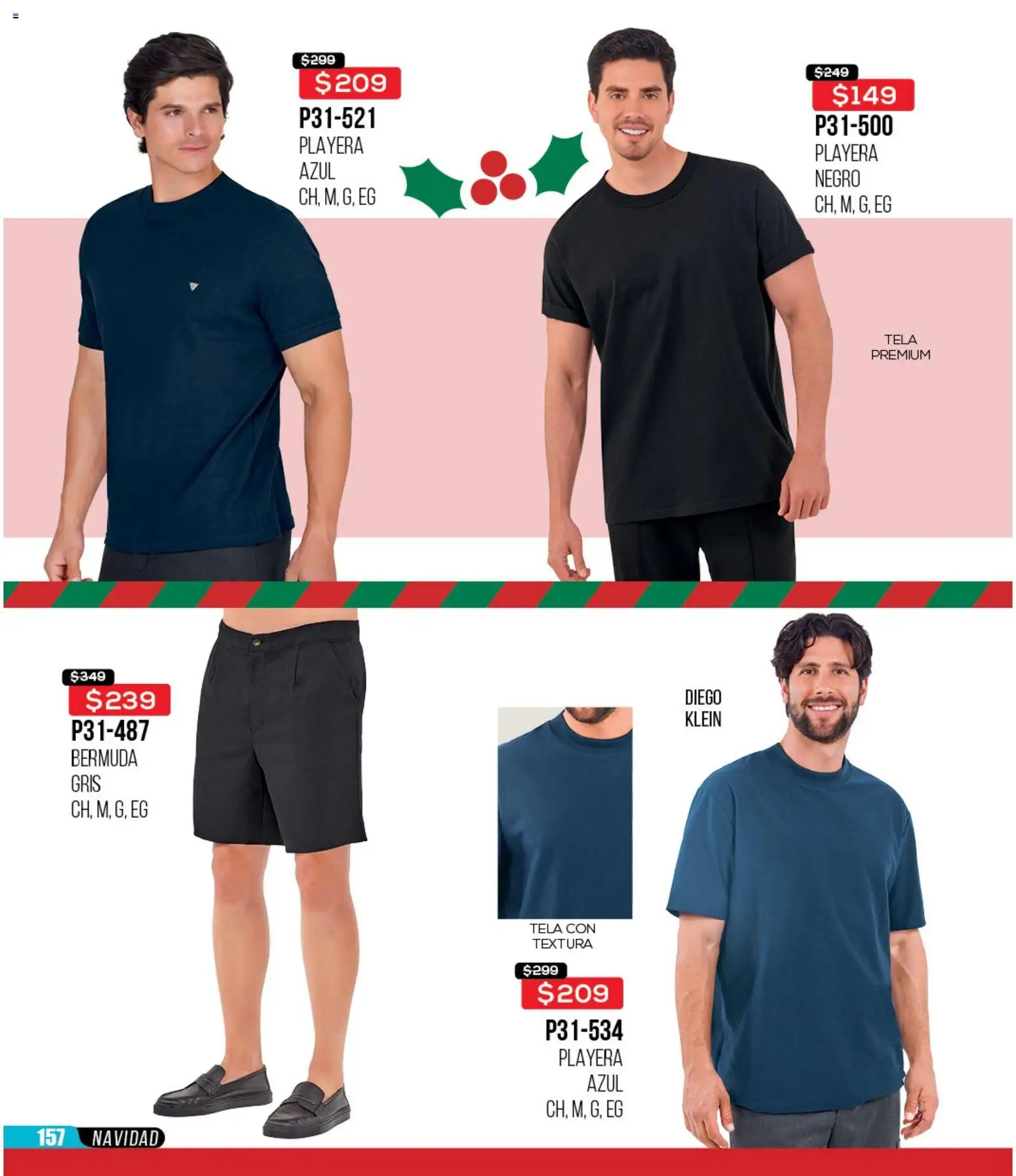 Nuevas ofertas de Cklass válidas en toda la República Mexicana desde el 30.11.2025. ¡Encuentra las mejores ofertas en Cklass catálogo Rebajas Navideñas Ropa! | Página: 158 | Productos: Playera, Bermuda