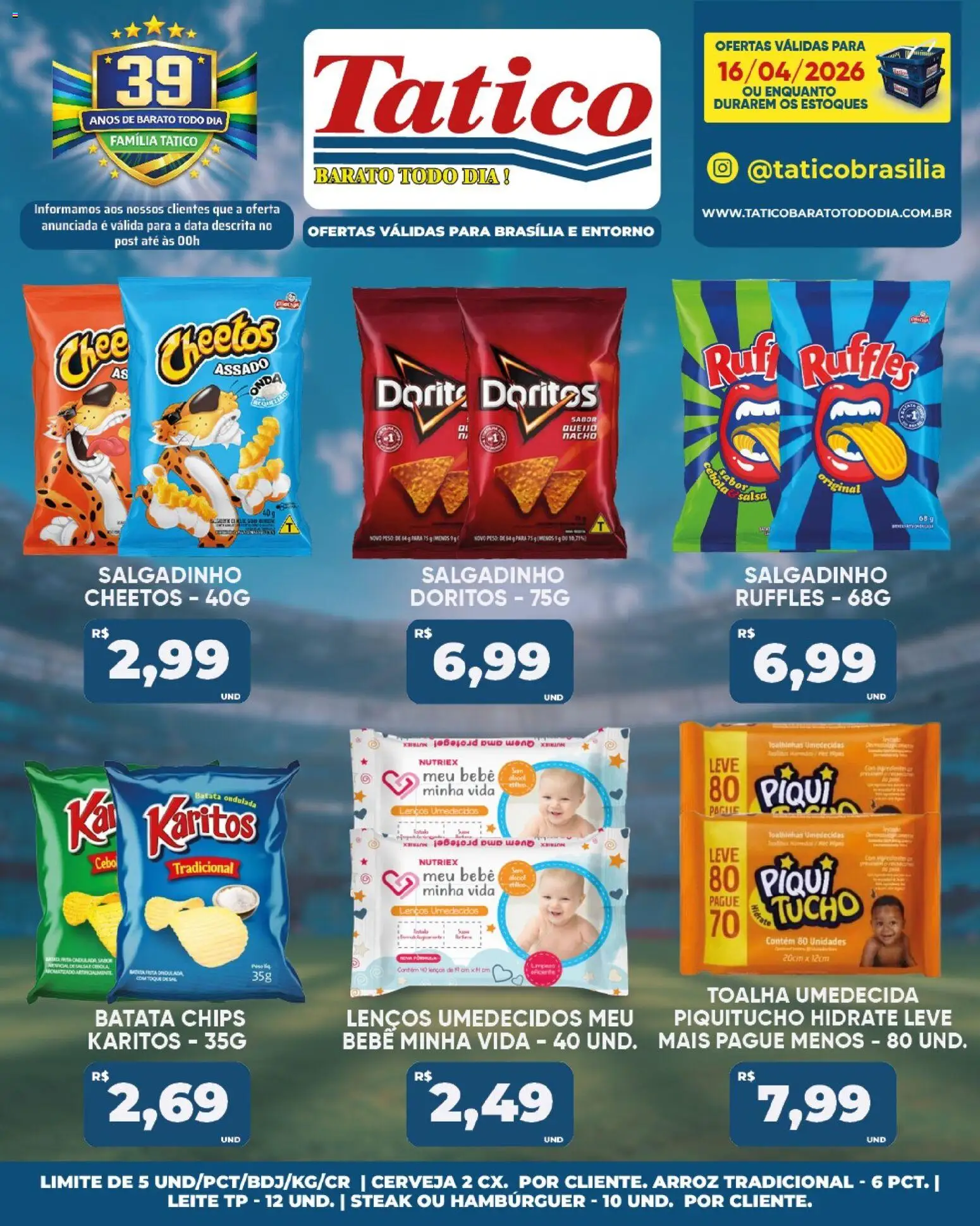 Tatico Folheto - válido de 16.04.2026 | Página: 26 | Produtos: Queijo, Cerveja, Arroz, Hambúrguer