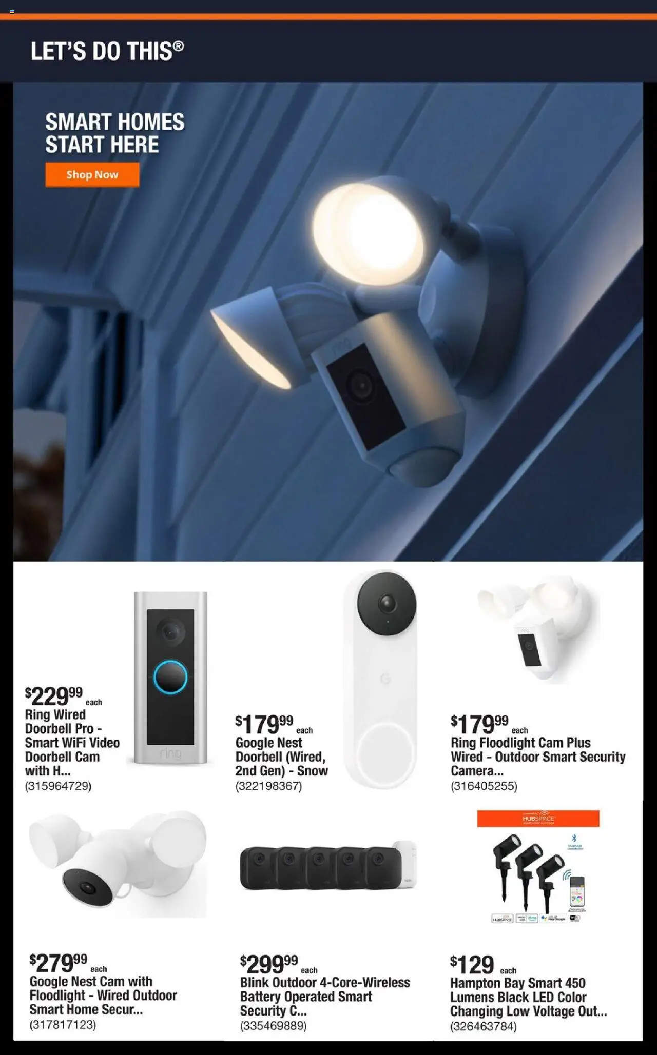 Home Depot Shop Pro Ad - FL - valid from 13.10.2025 | Page: 3 | Products: Battery, Ring, Video, Camera