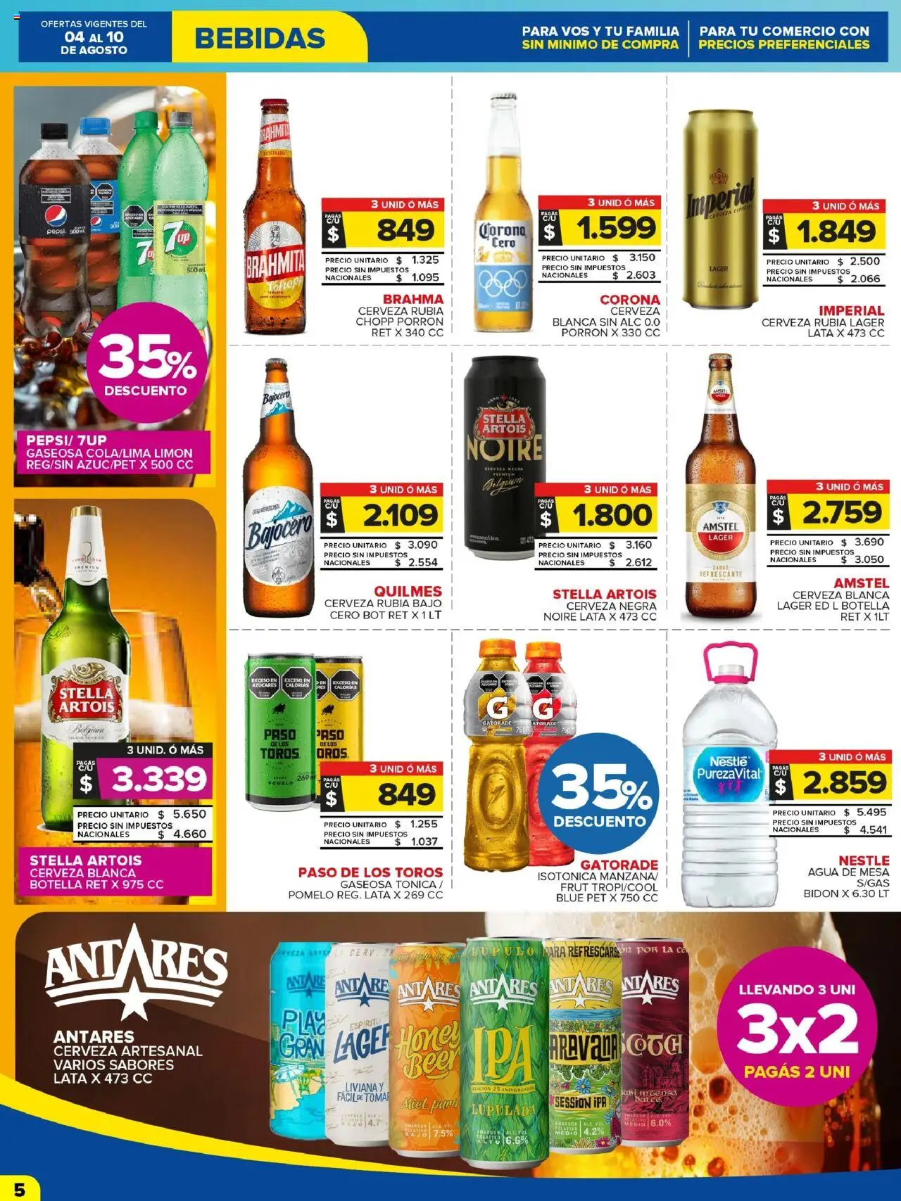 Carrefour Maxi catálogo │ válido desde el 04.08.2025 | Página: 5 | Productos: Botella, Mesa, Pomelo, Cerveza