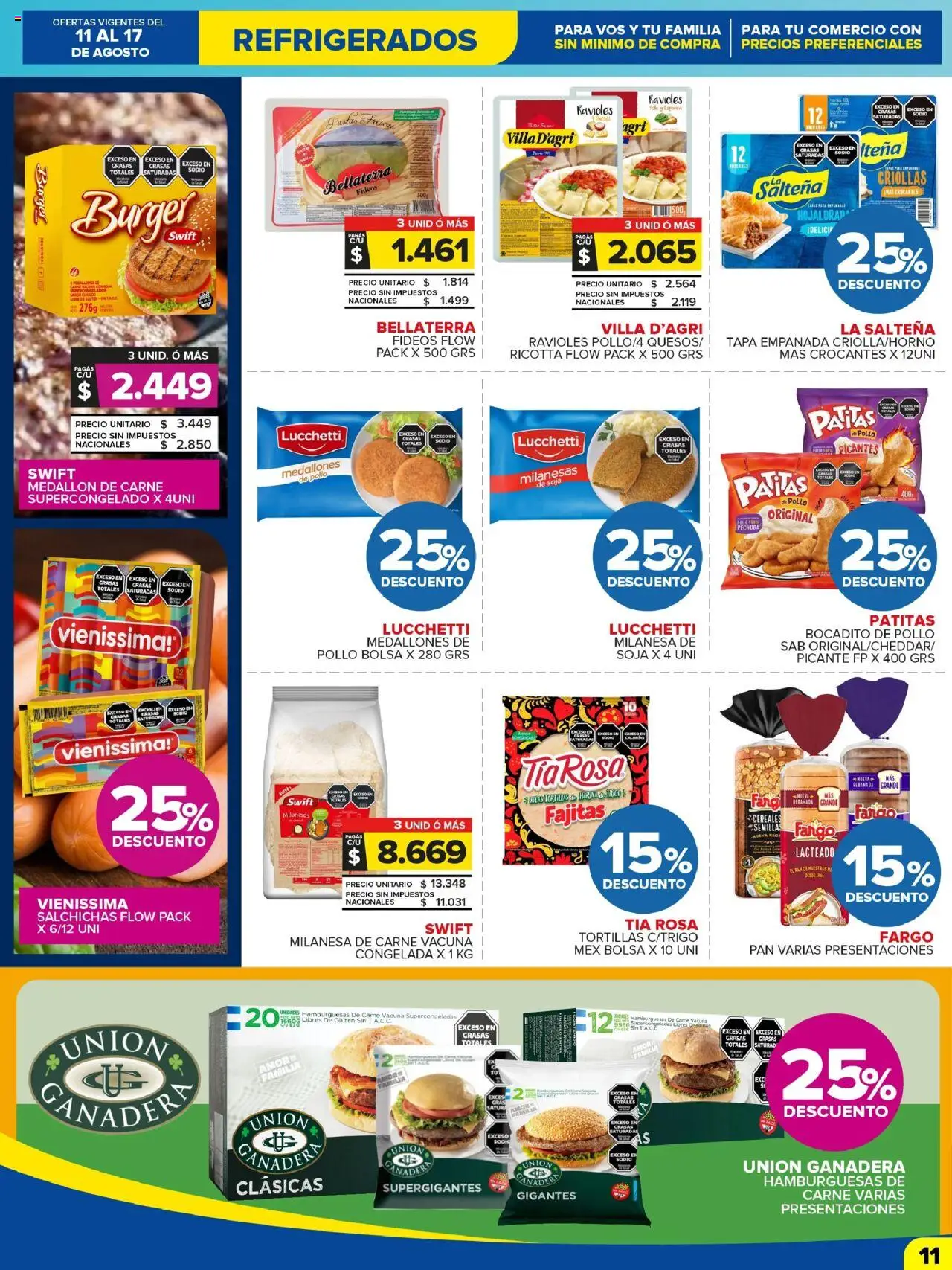 Carrefour Maxi catálogo - Jujuy │ válido desde el 11.08.2025 | Página: 11 | Productos: Milanesa, Pan, Ravioles, Fideos