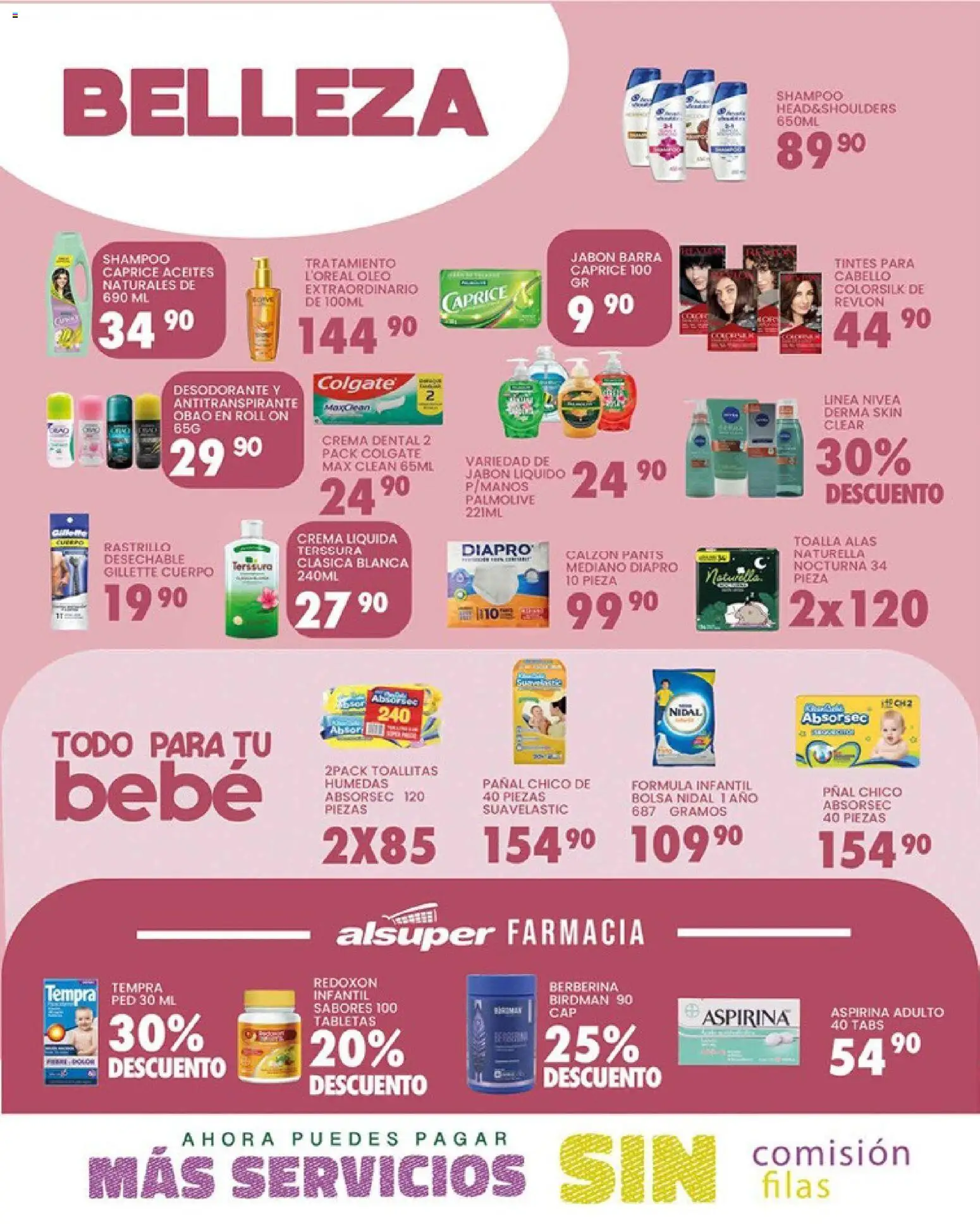 Nuevas ofertas de Alsuper válidas en toda la República Mexicana desde el 17.03.2026. ¡Encuentra las mejores ofertas en Alsuper folleto Durango! | Página: 4 | Productos: Antitranspirante, Rastrillo, Toalla, Barra