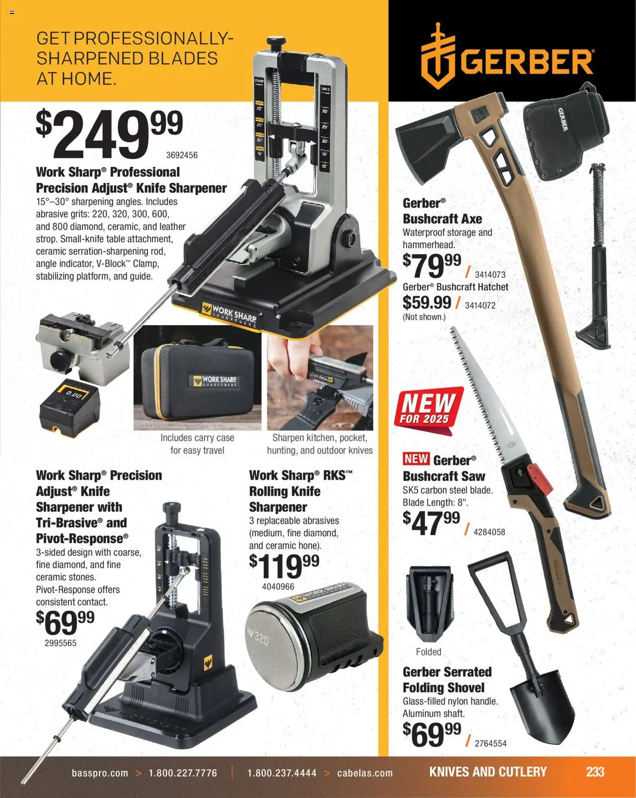 Cabela's Hunting Master 25 - valid from 11.08.2025 | Page: 233 | Products: Axe, Saw, Table, Case