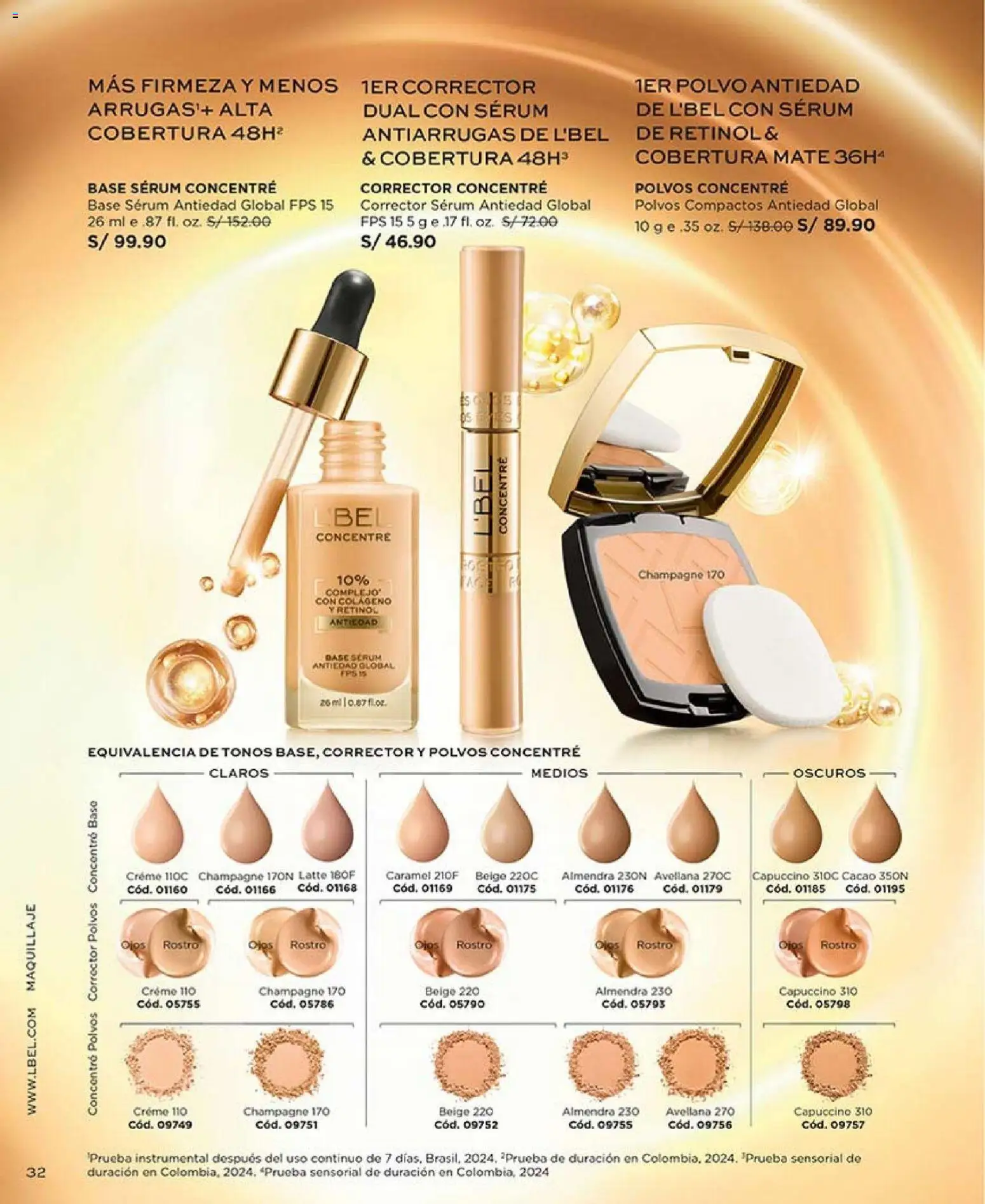 Catálogo L'Bel válido desde 27.12.2025 | Página: 32 | Productos: Maquillaje, Corrector, Polvo