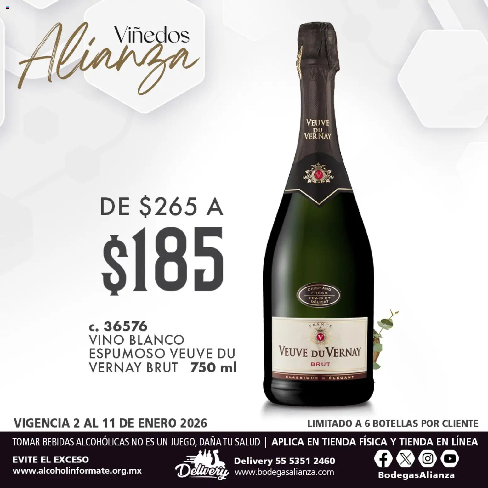 Nuevas ofertas de Bodegas Alianza válidas en toda la República Mexicana desde el 02.01.2026. ¡Encuentra las mejores ofertas en Bodegas Alianza catálogo Viñedos Alianza! | Página: 1 | Productos: Vino