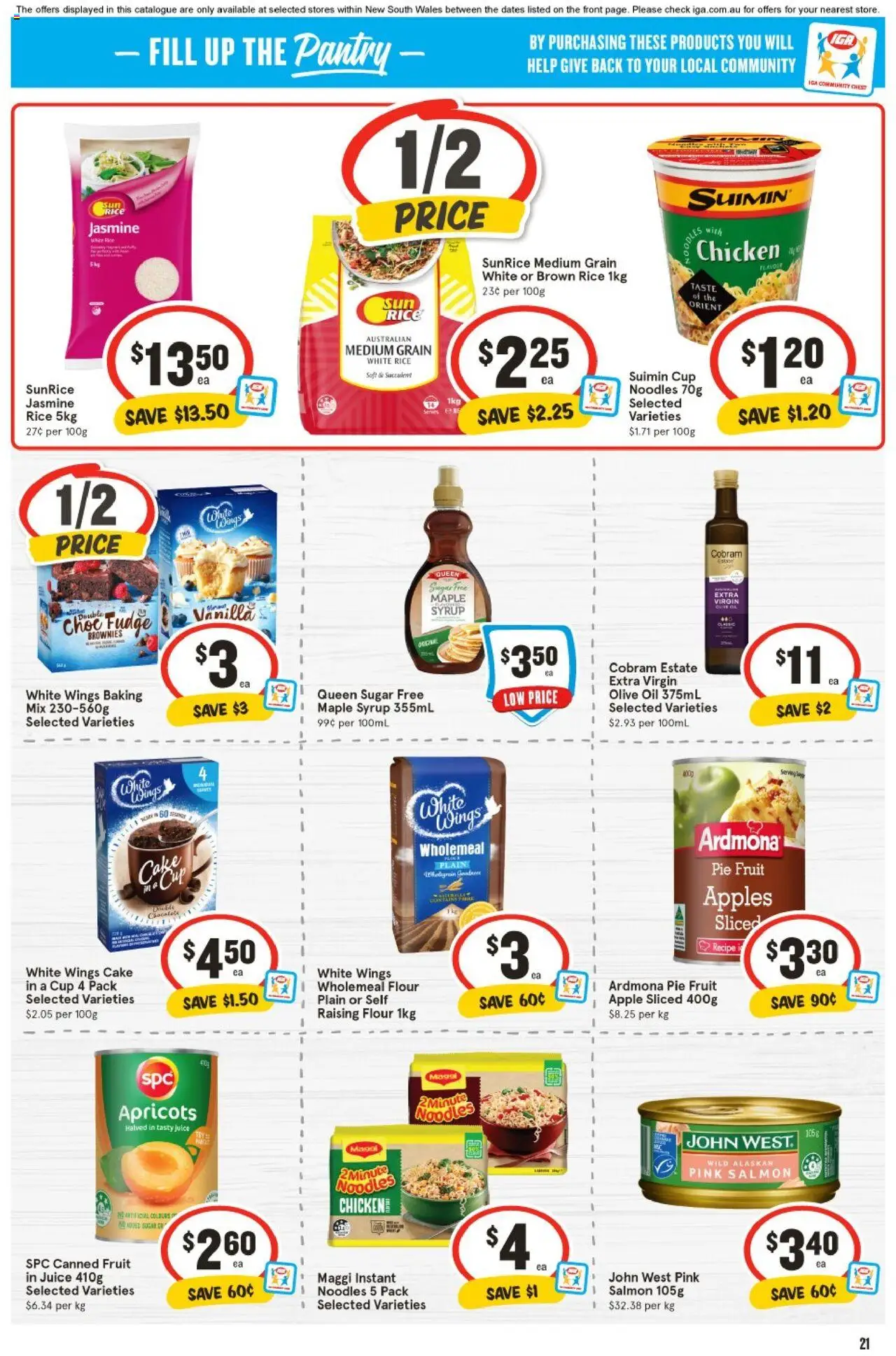 IGA catalogue - valid from 06.08.2025 | Page: 17 | Products: Rice, Pasta, Salmon, Salt