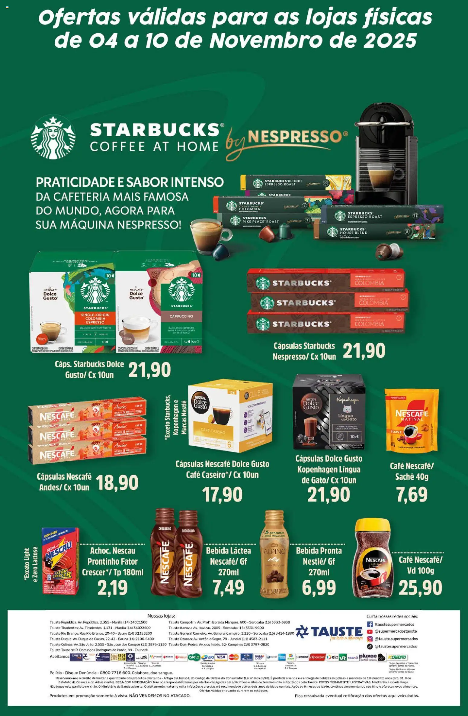 Tauste Folheto - válido de 04.11.2025 | Página: 2 | Produtos: Nescau, Café, Bebida