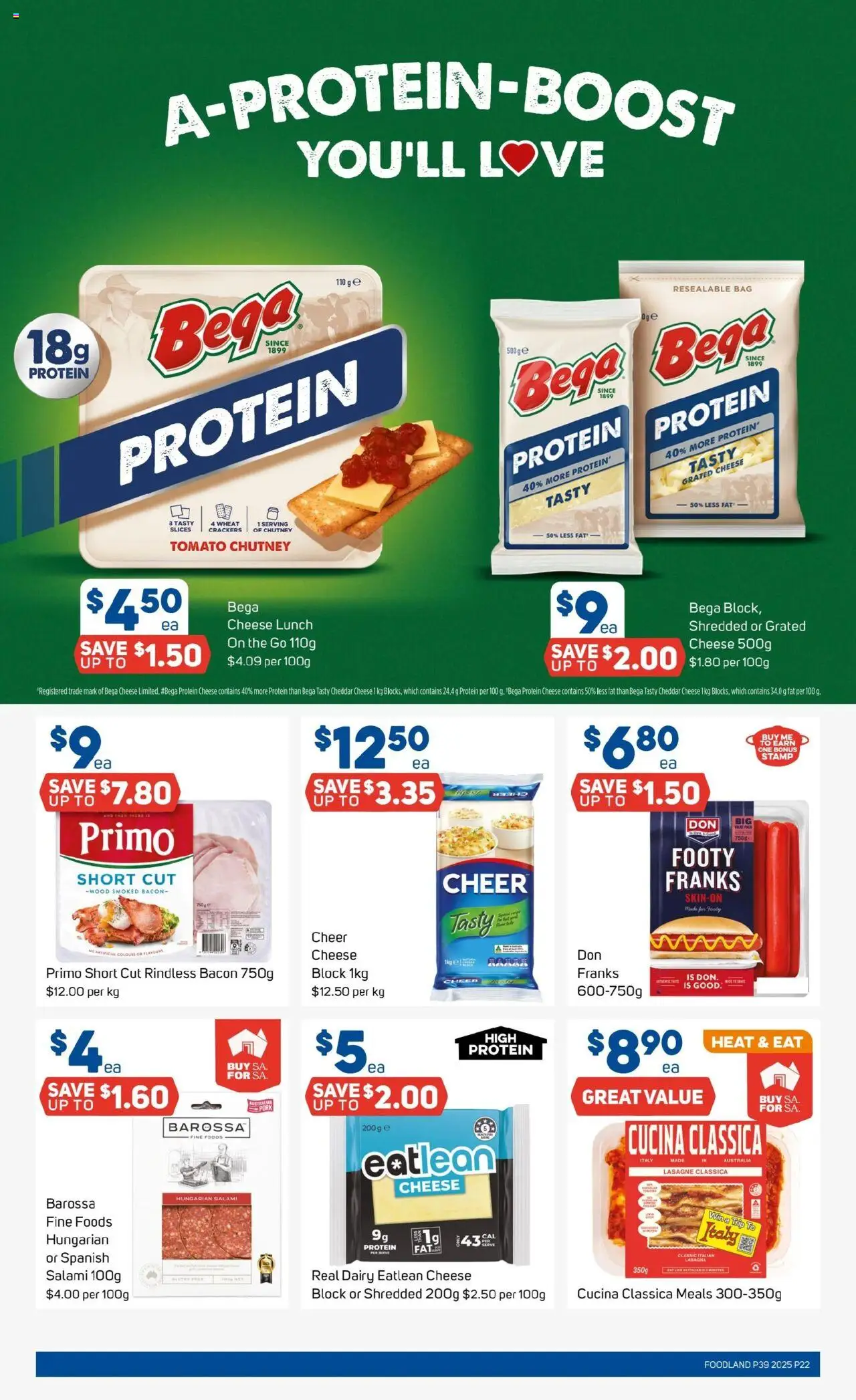 Foodland catalogue - valid from 24.09.2025 | Page: 22 | Products: Bacon, Crackers, Salami, Wheat