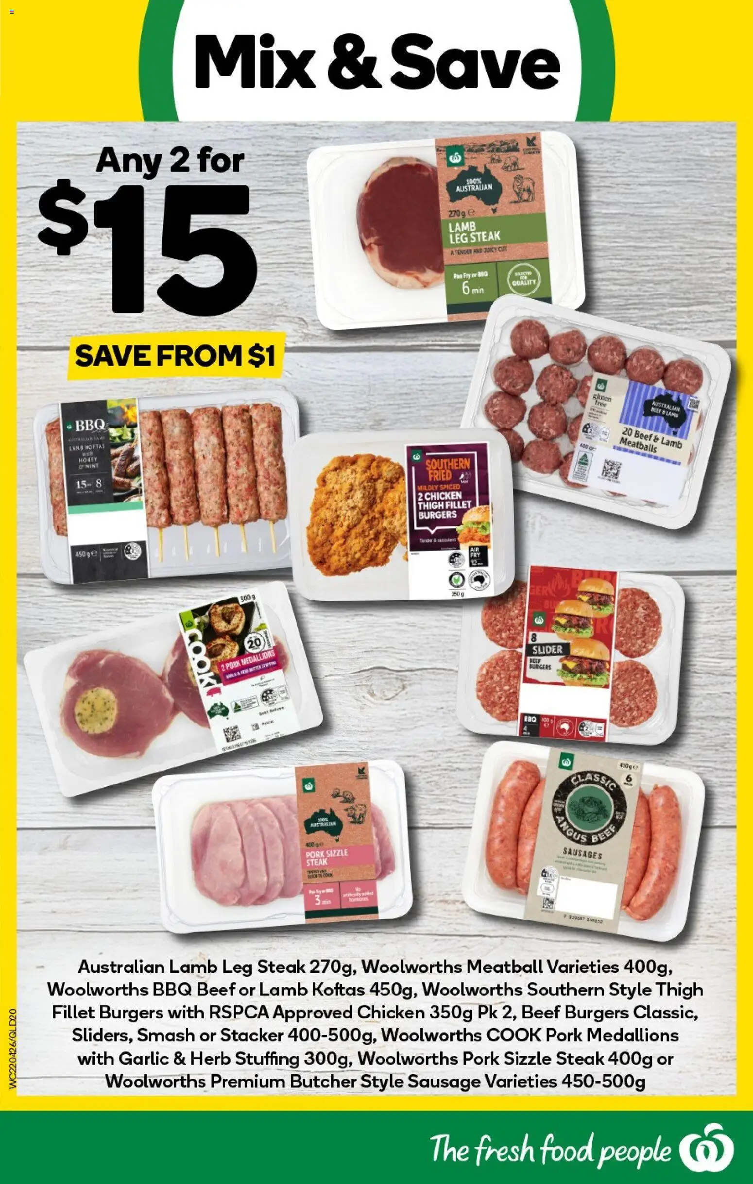 Woolworths catalogue - valid from 22.04.2026 | Page: 20 | Products: Chicken, Pork, Beef, Sausage
