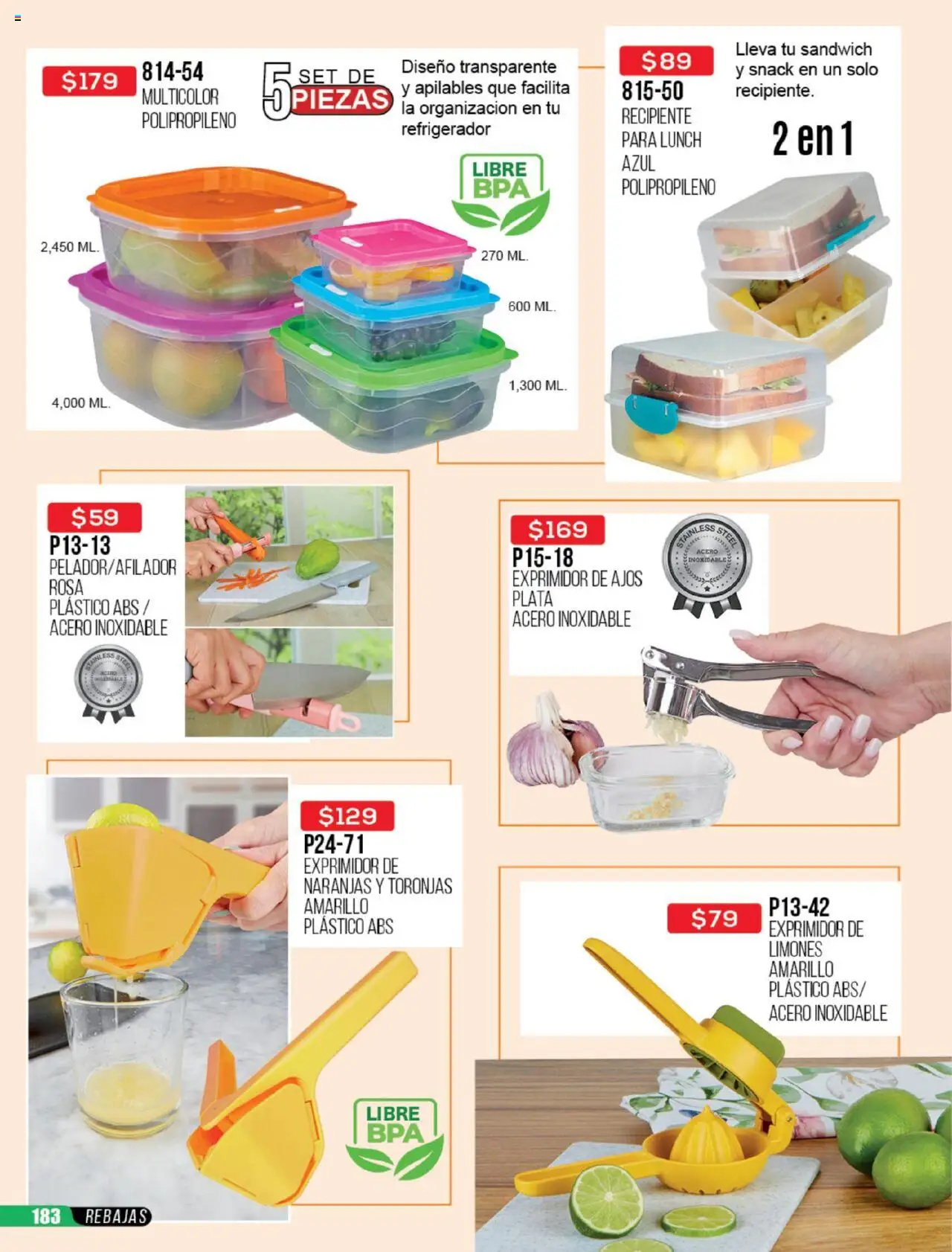 Nuevas ofertas de Cklass válidas en toda la República Mexicana desde el 30.05.2025. ¡Encuentra las mejores ofertas en Cklass catálogo Rebajas Ropa! | Página: 184 | Productos: Refrigerador, Naranjas, Exprimidor