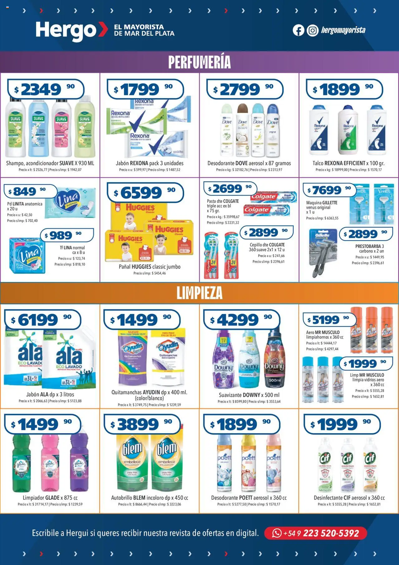 Hergo catálogo │ válido desde el 20.08.2025 | Página: 4 | Productos: Desinfectante, Quitamanchas, Suavizante, Pasta