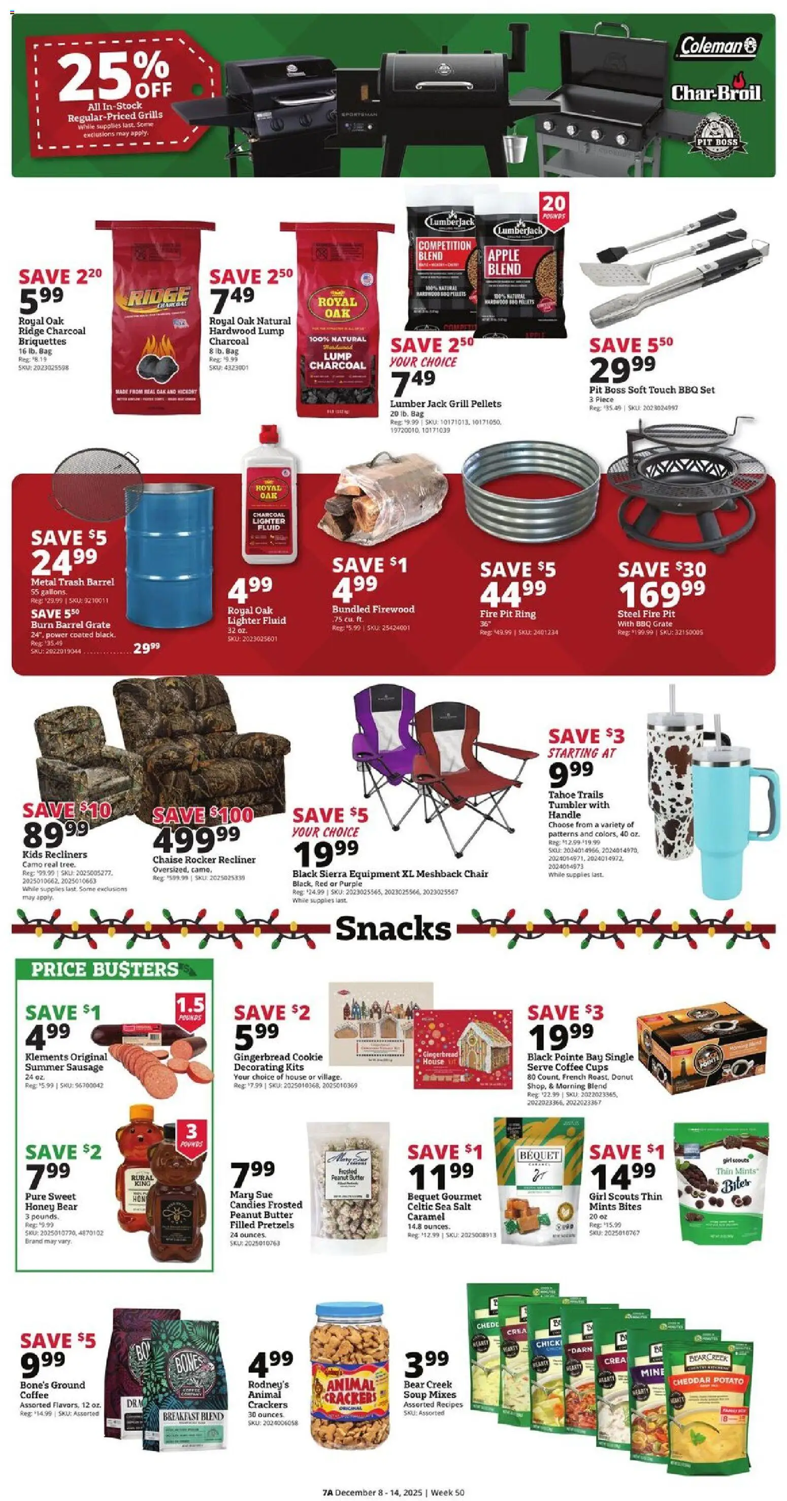 Rural King Weekly Ad - valid from 08.12.2025 | Page: 7 | Products: Ridge, Coffee, Candies, Lighter