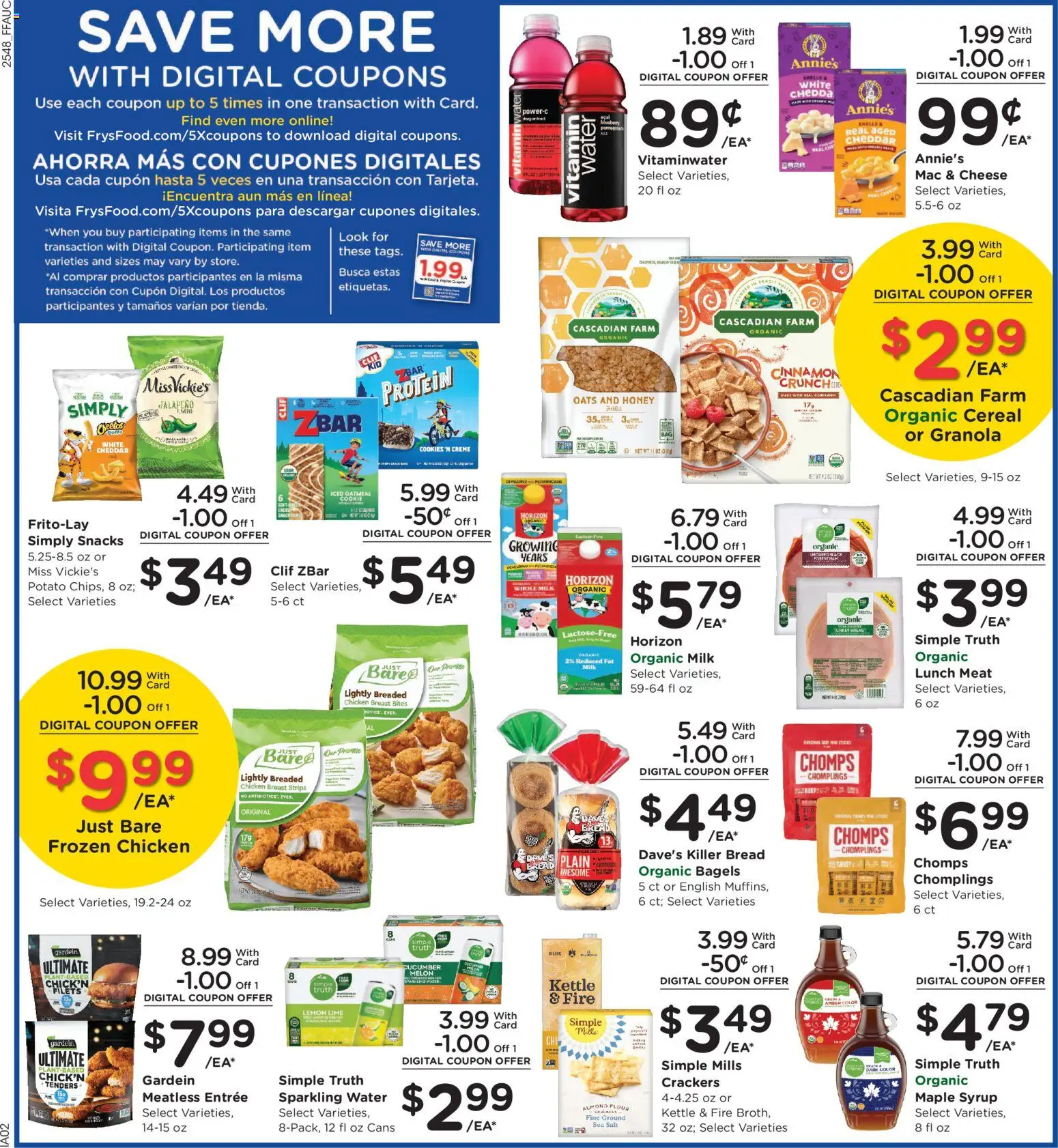 Fry's Food Weekly Ad - valid from 02.01.2026 | Page: 8 | Products: Milk, Bread, Water, Salt