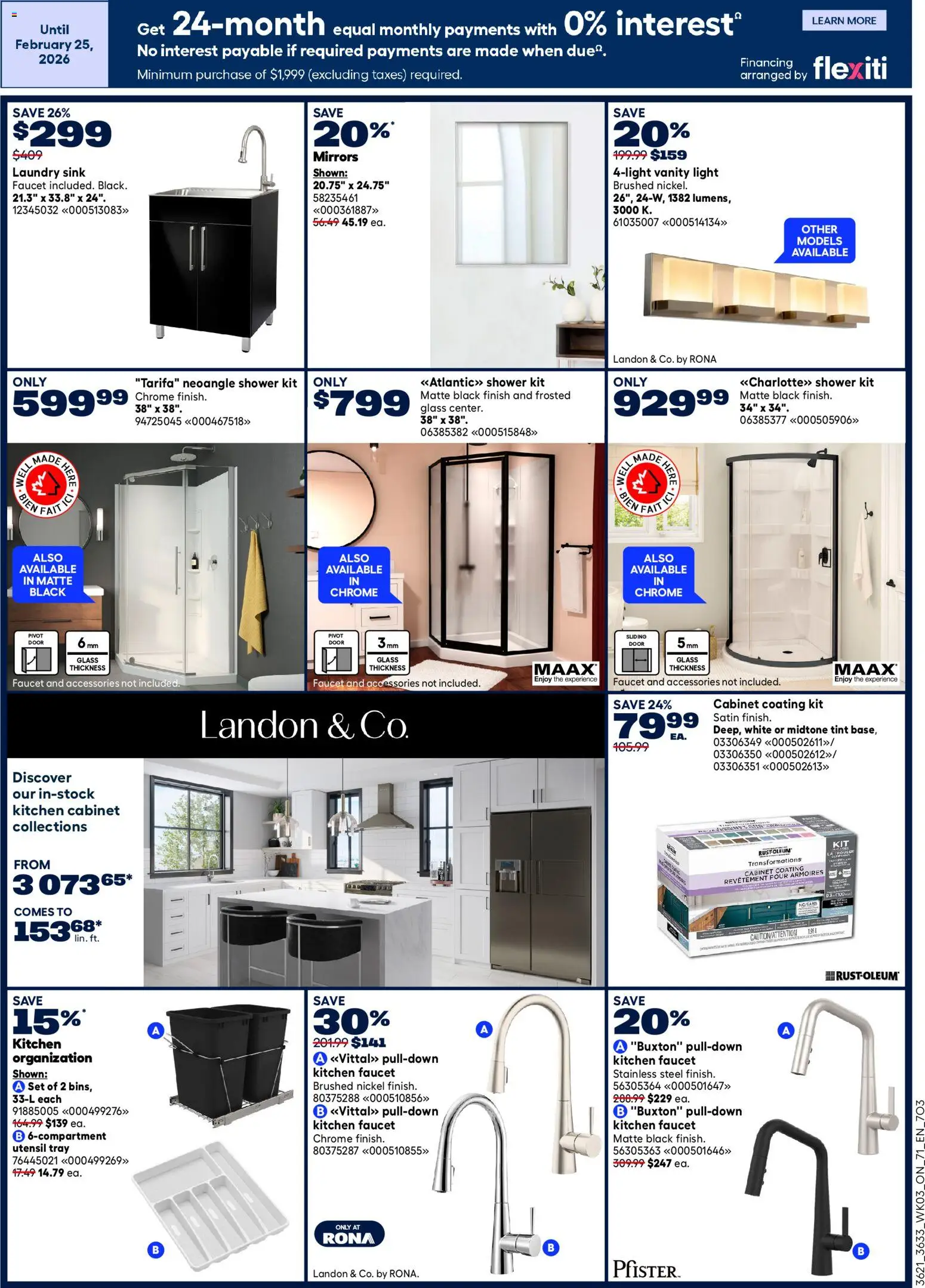 Rona flyer valid from 12.02.2026 | Page: 5 | Products: Cabinet, Shower