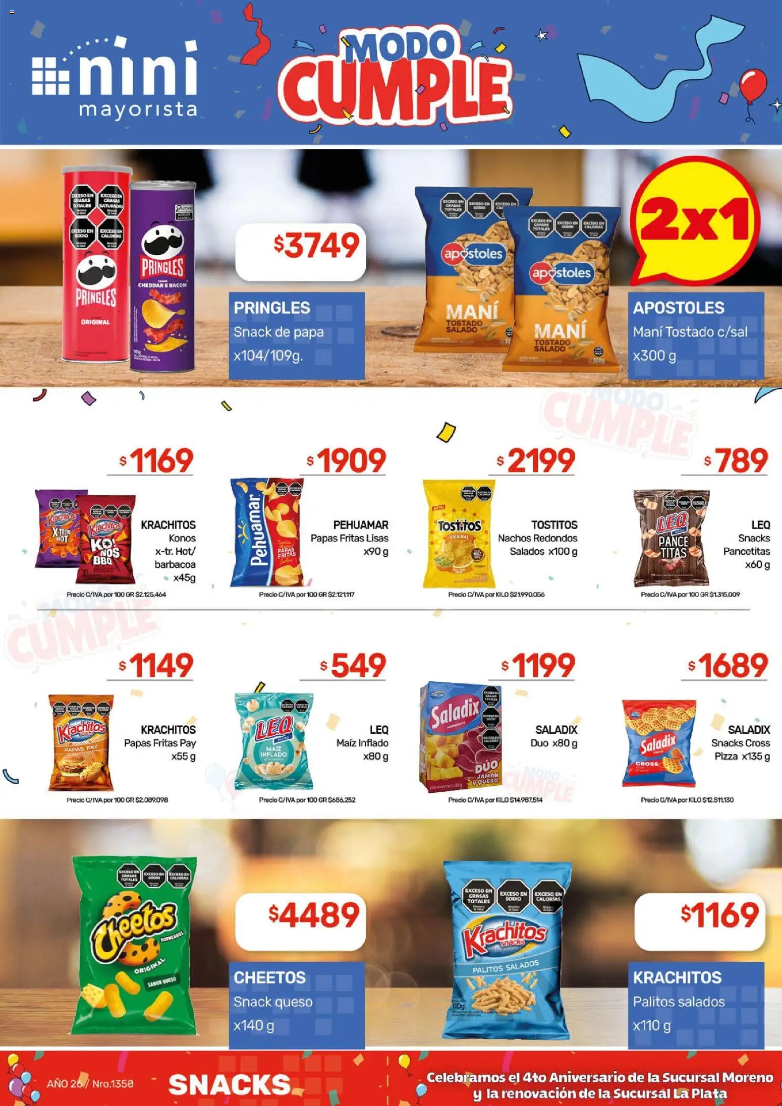 NINI Mayorista - Ofertas │ válido desde el 09.03.2026 | Página: 33 | Productos: Papa, Mani, Queso, Papas fritas
