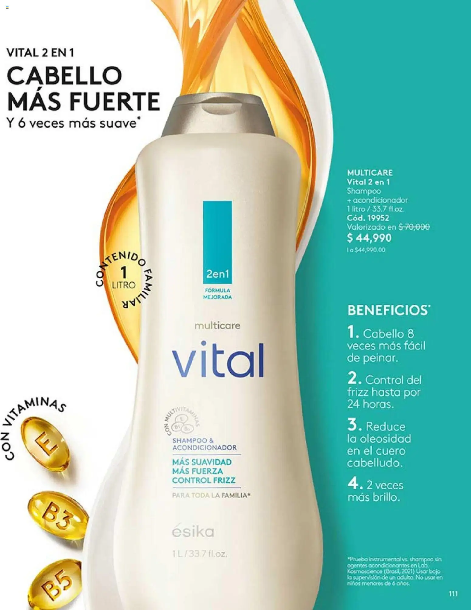 Ésika revista - valida desde el 01.02.2026 | Página: 111 | Productos: Shampoo, Acondicionador, Vitaminas