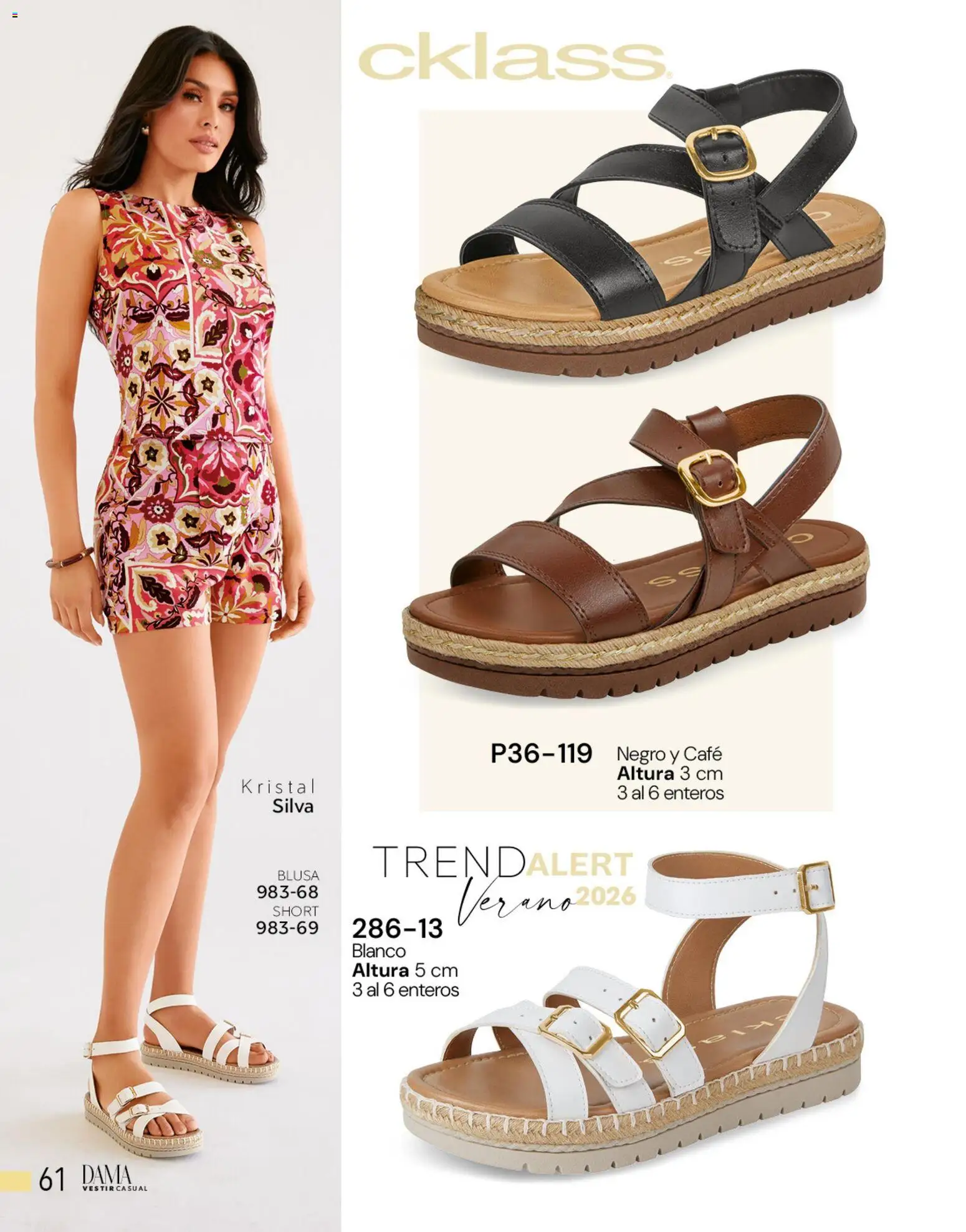 Nuevas ofertas de Cklass válidas en toda la República Mexicana desde el 05.03.2026. ¡Encuentra las mejores ofertas en Cklass catálogo Complemento Verano Calzado! | Página: 65 | Productos: Blusa, Café, Short
