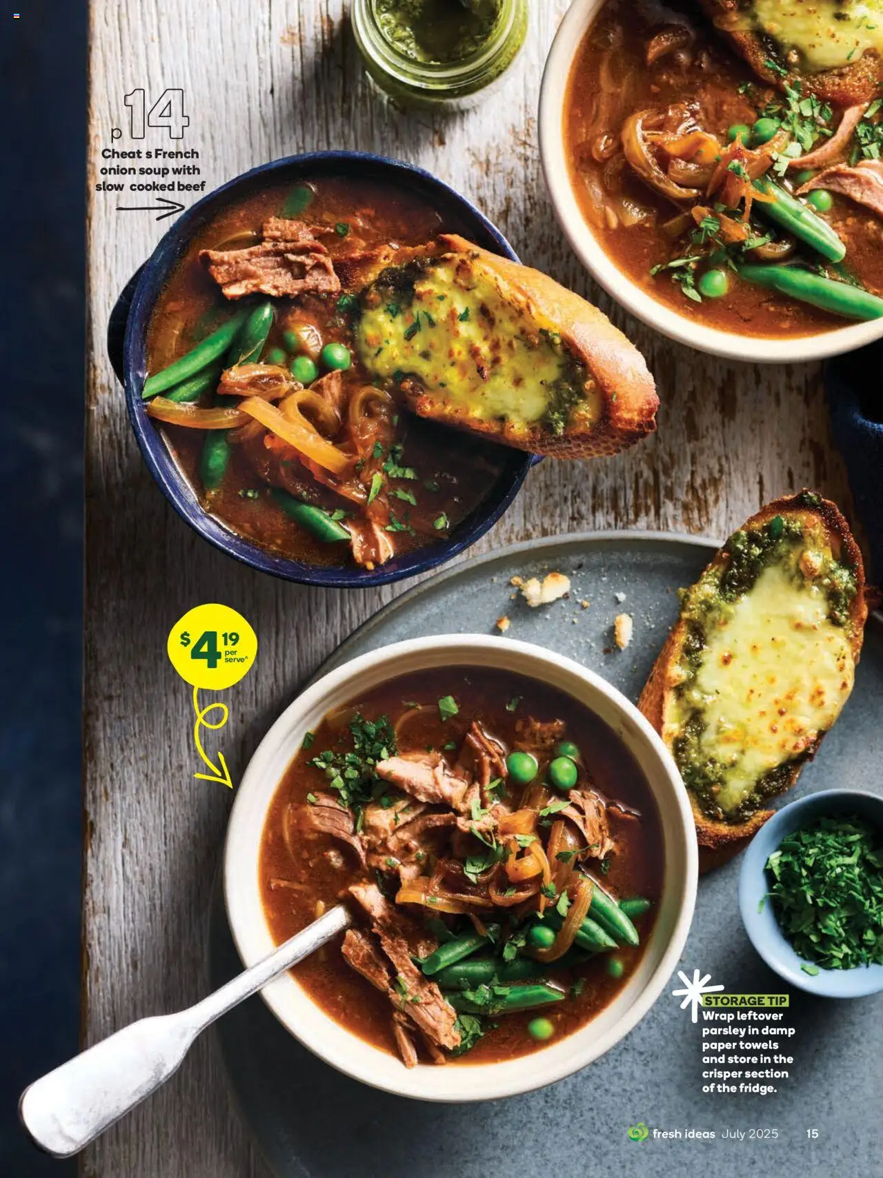 Woolworths catalogue - valid from 01.07.2025 | Page: 15 | Products: Towels, Beef, Soup, Parsley