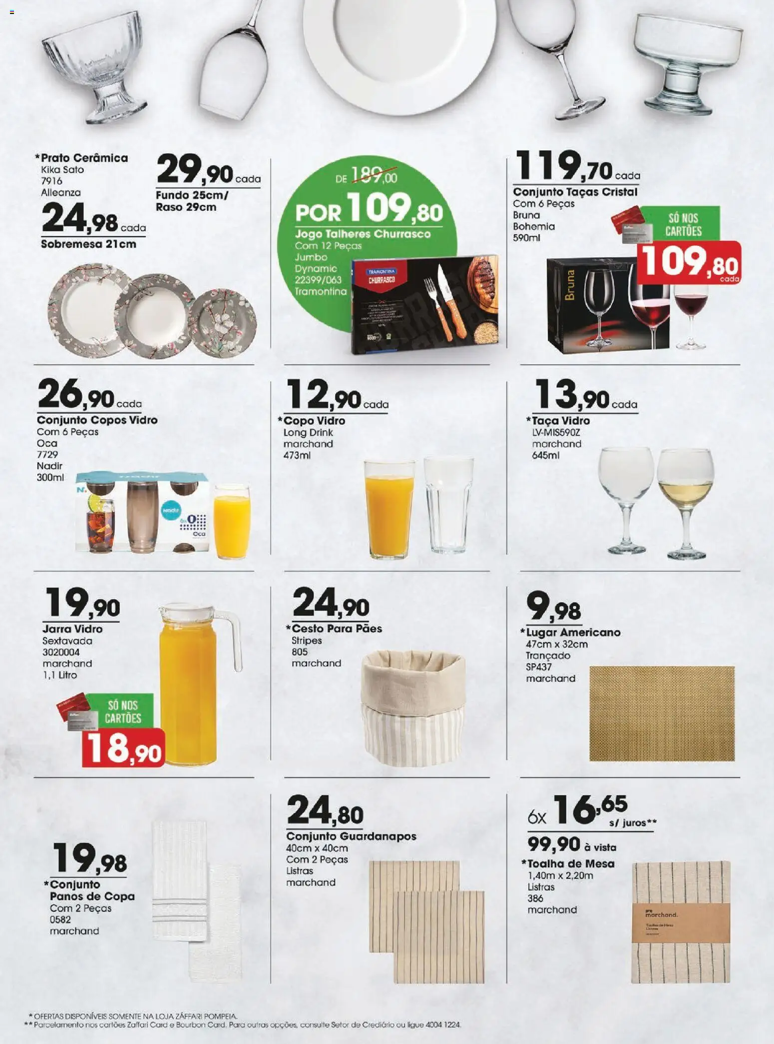 Zaffari Folheto - válido de 05.03.2026 | Página: 4 | Produtos: Talheres, Taças, Mesa, Copa