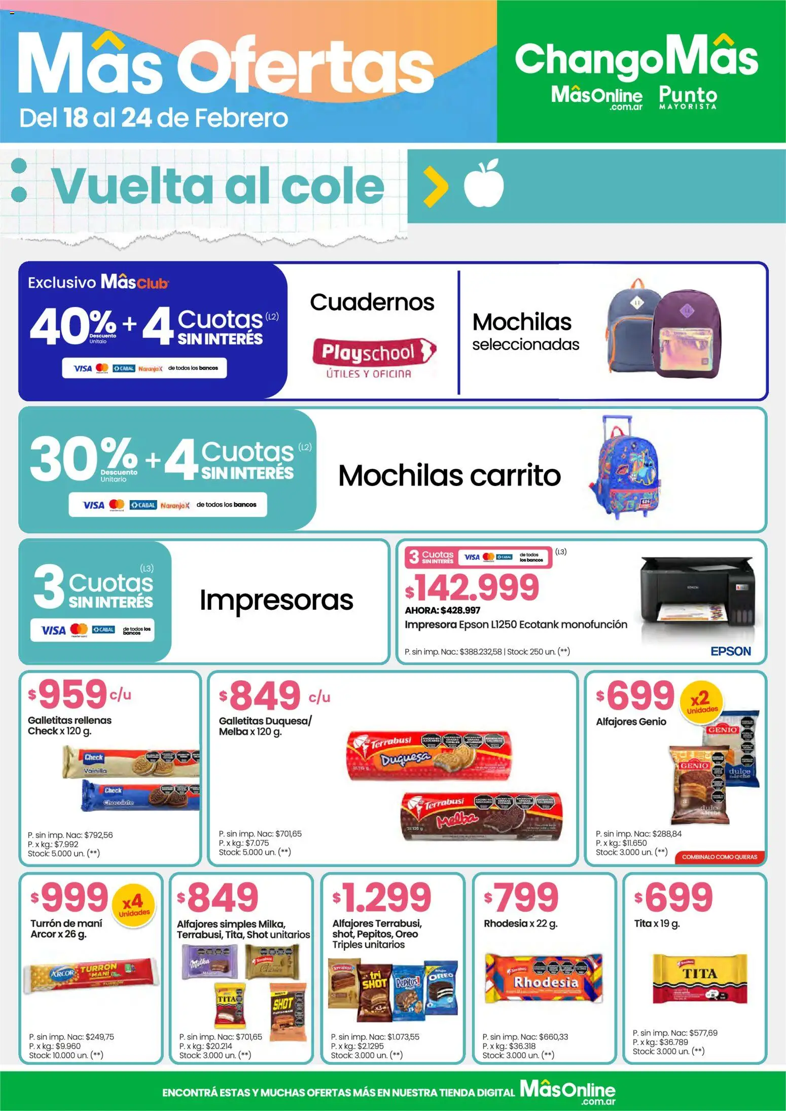 Punto Mayorista catálogo │ válido desde el 18.02.2026 | Página: 8 | Productos: Galletitas, Mani, Chocolate, Turrón
