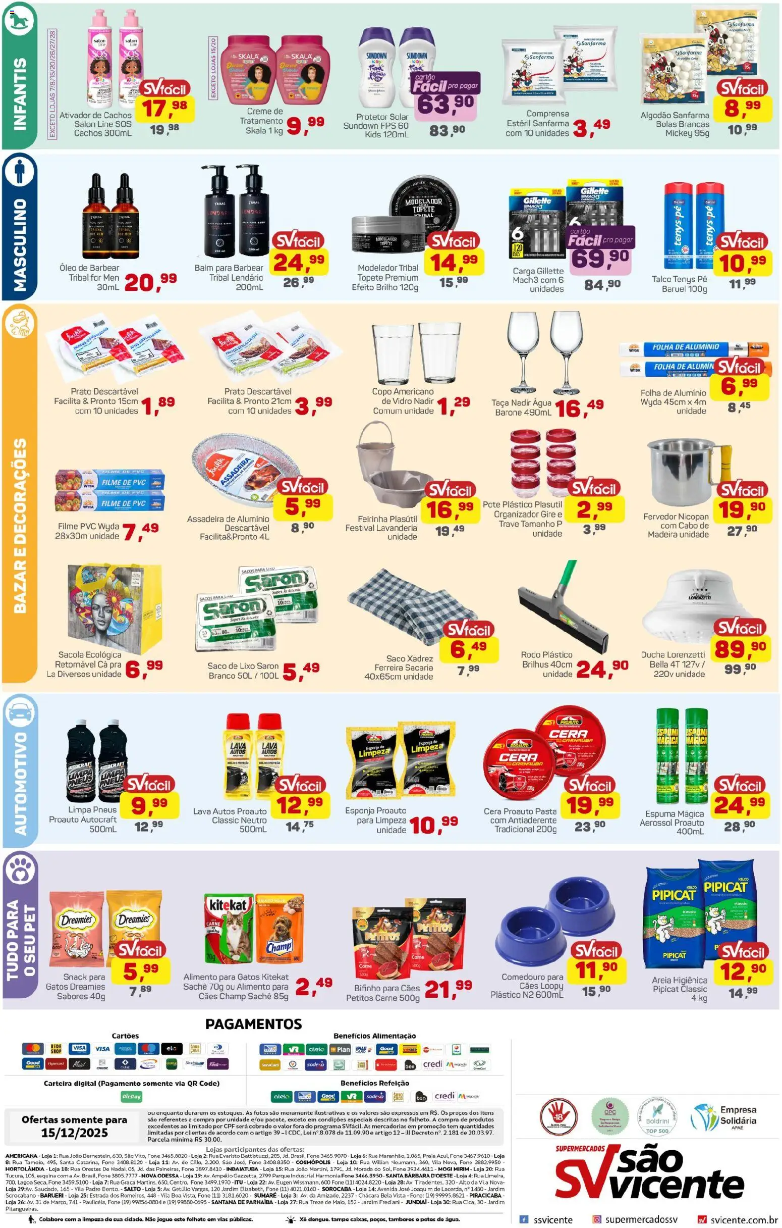 Supermercados São Vicente Folheto - válido de 15.12.2025 | Página: 2 | Produtos: filme de PVC, Pasta, Pneus, Assadeira