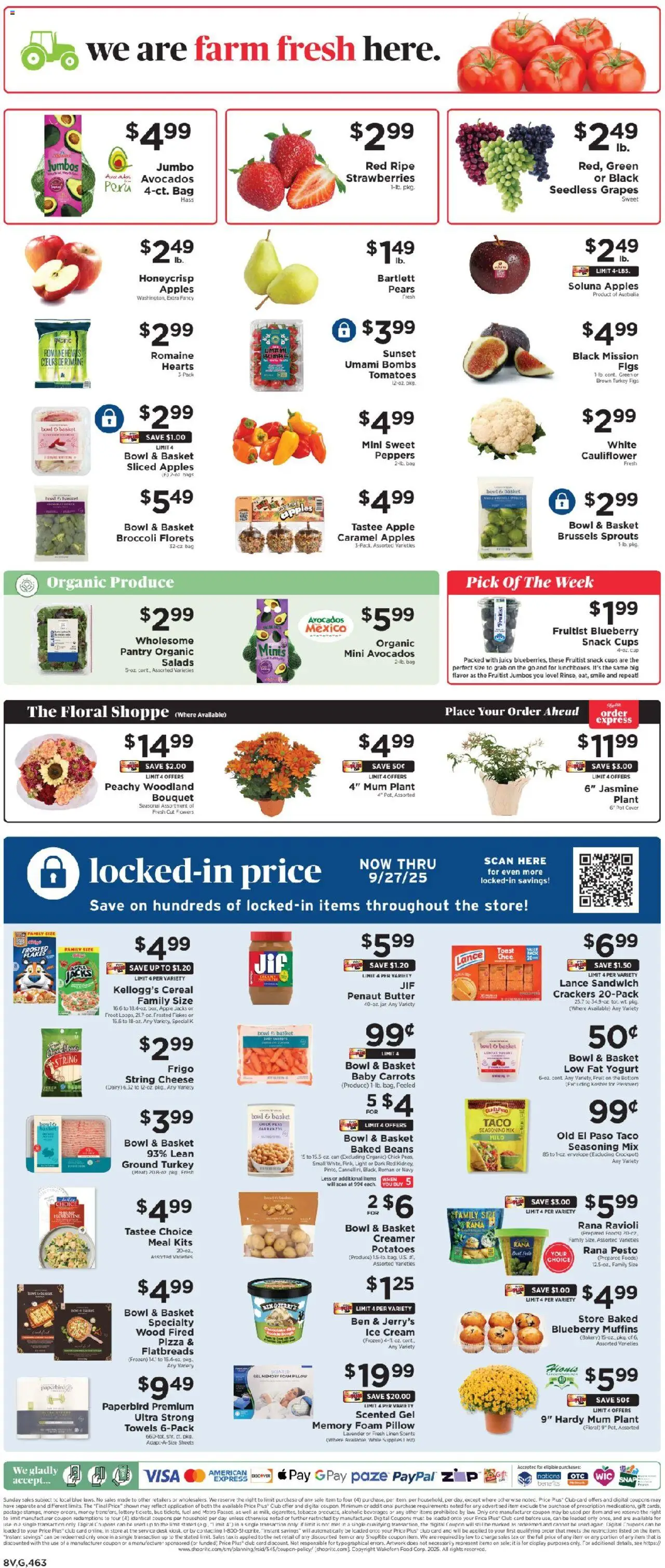 ShopRite Weekly Ad - NY - valid from 07.09.2025 | Page: 9 | Products: Pillow, Broccoli, Tomatoes, Bag