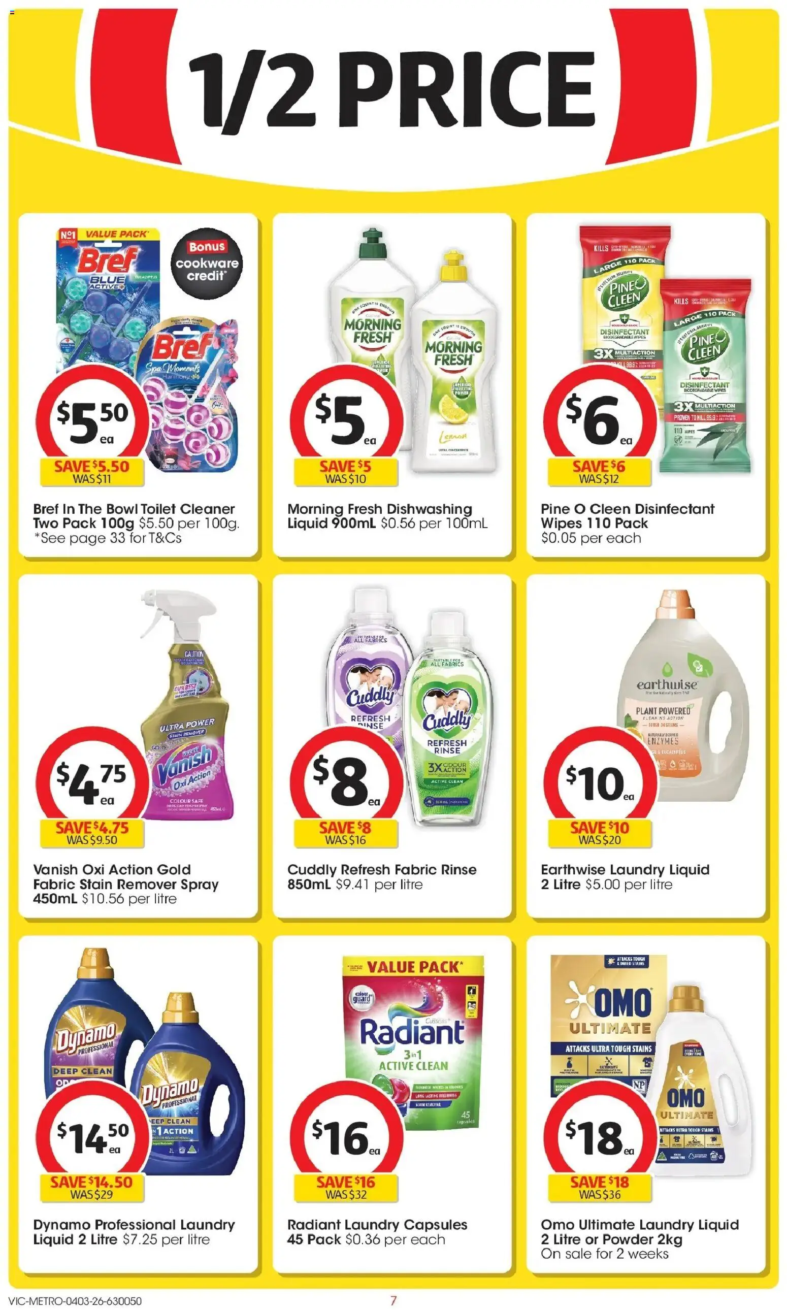 Coles catalogue - valid from 04.03.2026 | Page: 7 | Products: Powder, Cleaner, Stain remover, Laundry