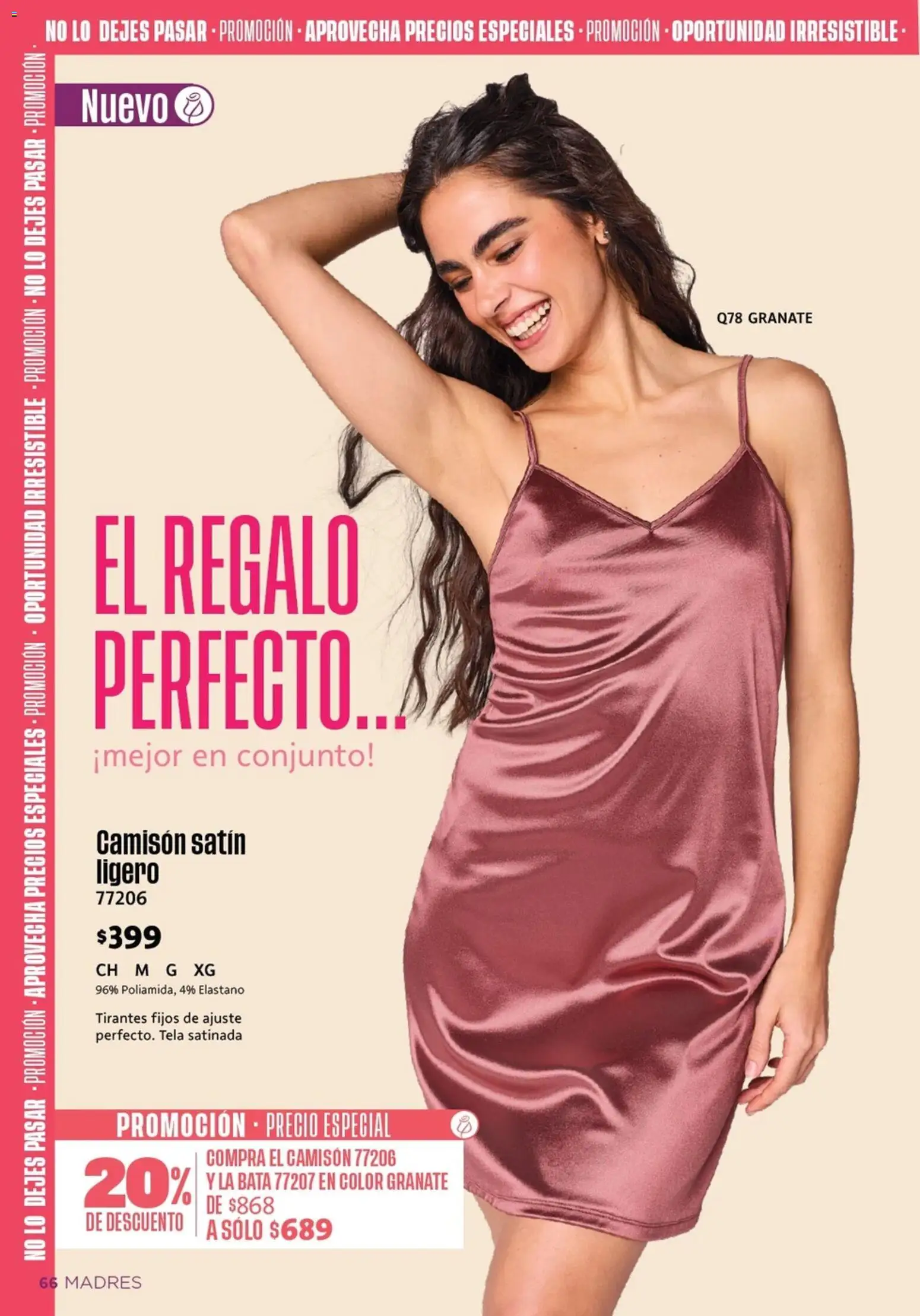 Nuevas ofertas de Ilusión válidas en toda la República Mexicana desde el 01.04.2026. ¡Encuentra las mejores ofertas en Ilusión catálogo Primavera! | Página: 70 | Productos: Conjunto, Tirantes, Bata, Camisón